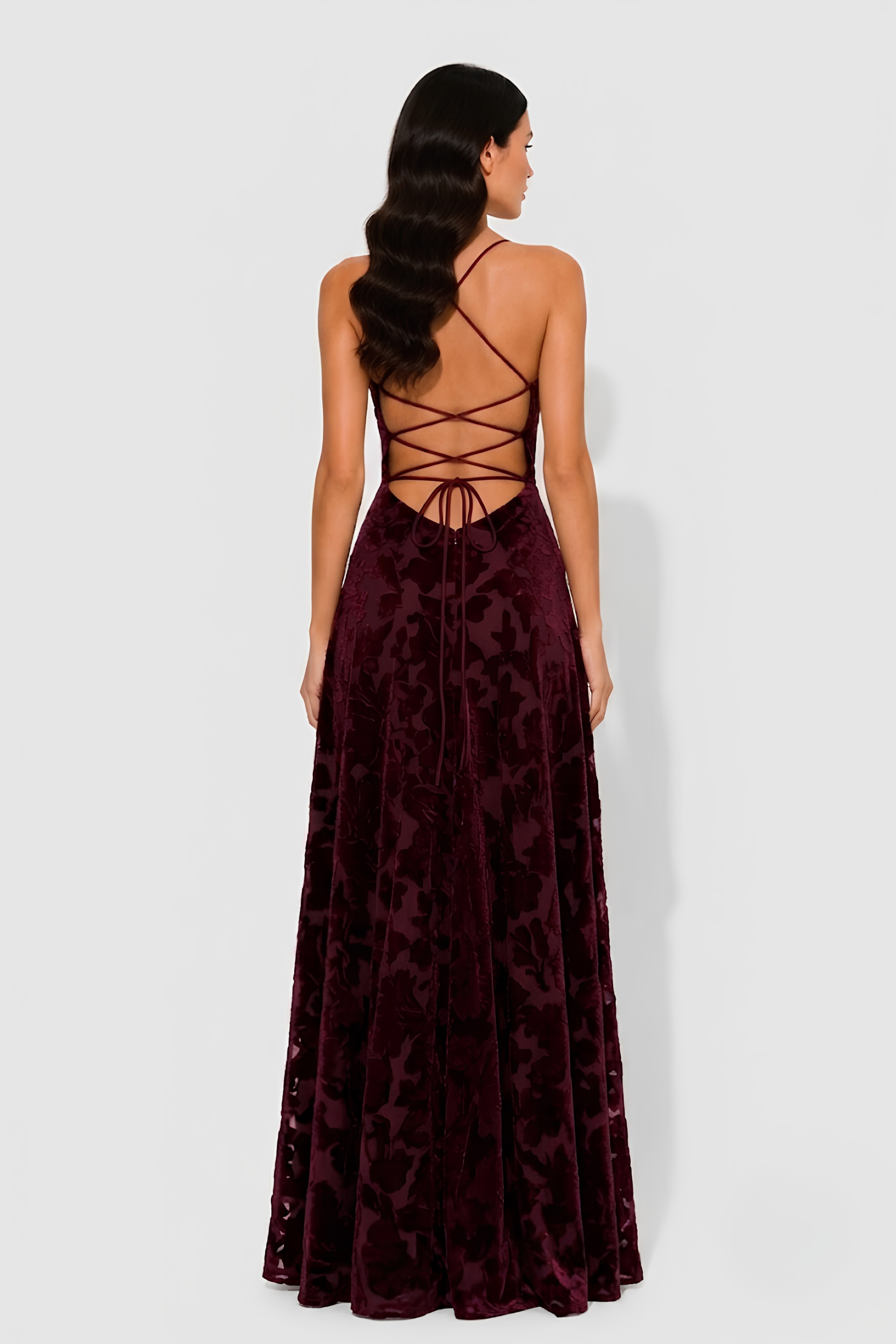 Virelle | Long Draped Dress with Heart Neckline