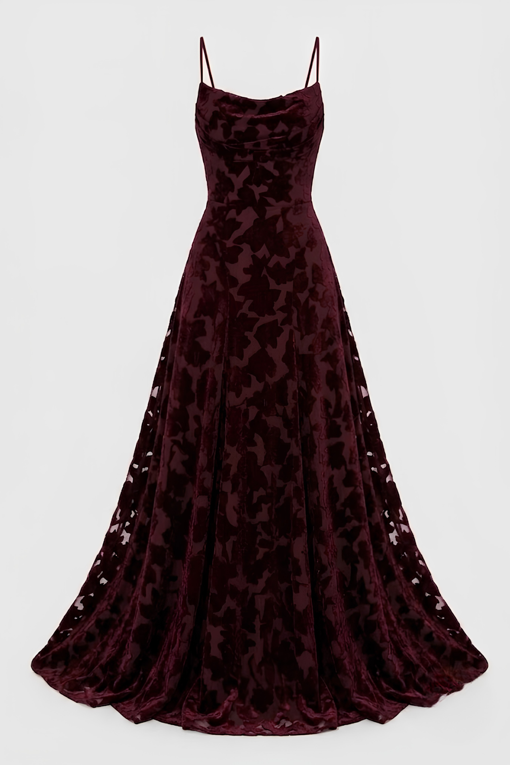 Virelle | Long Draped Dress with Heart Neckline