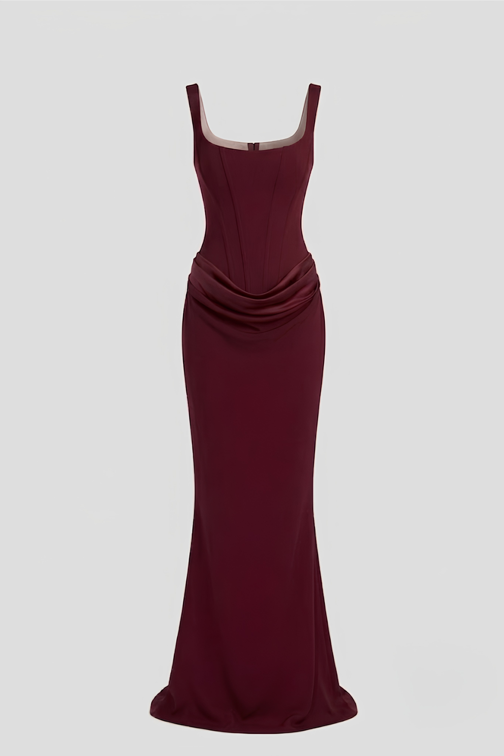 Virelle | Long Draped Corset Dress with Thin Straps