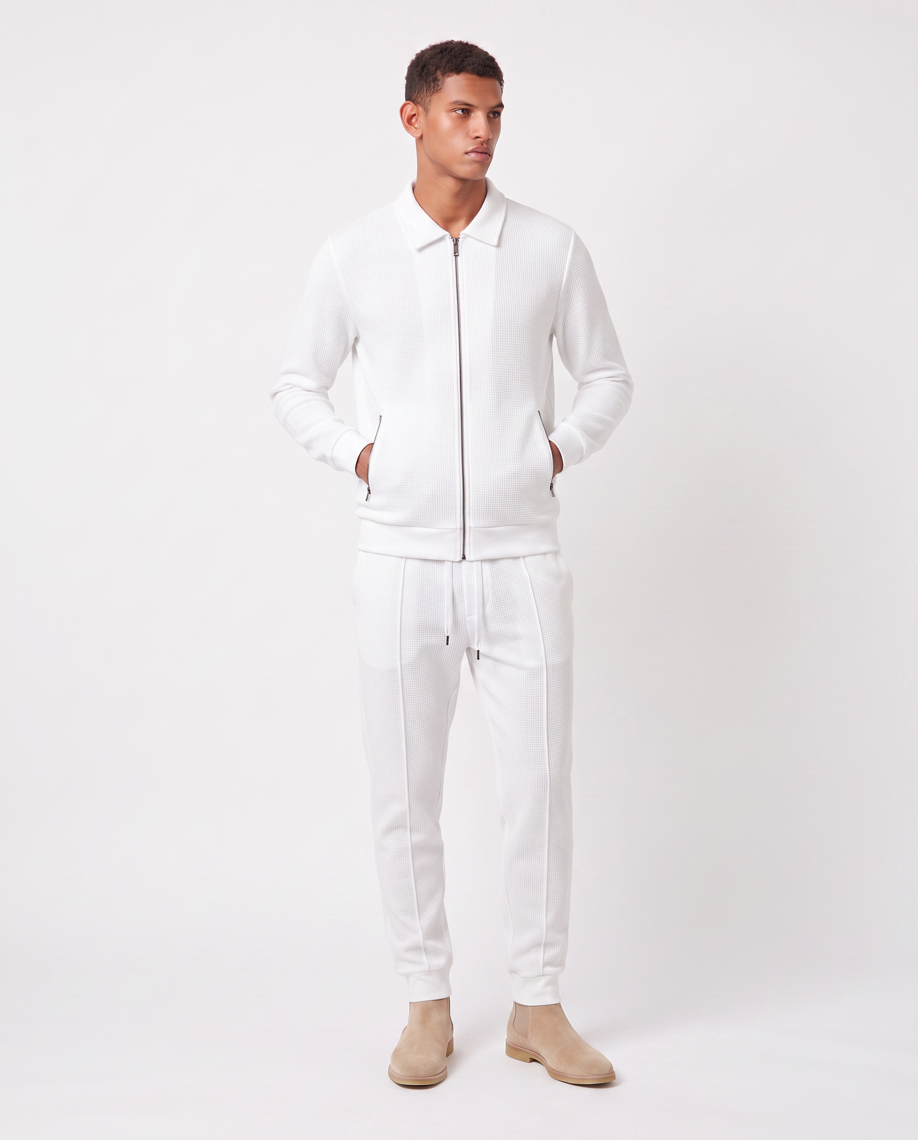 Virelle | Men's Zipped Ribbed Knit Set