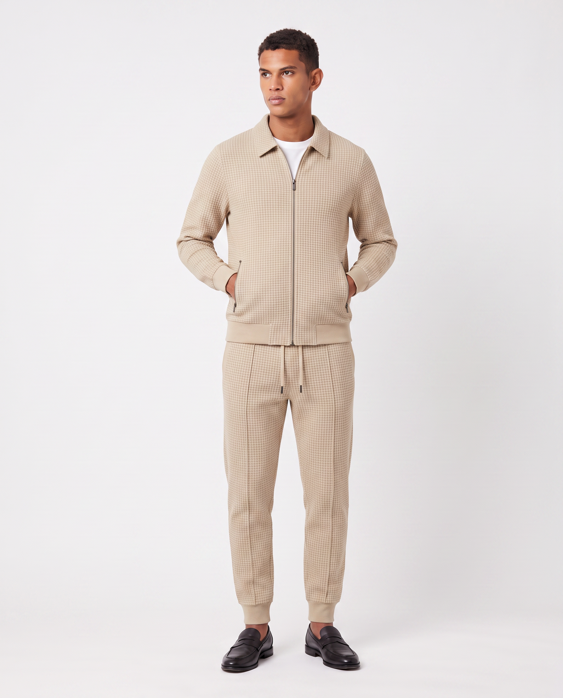 Virelle | Textured Zip-Up Men's Set
