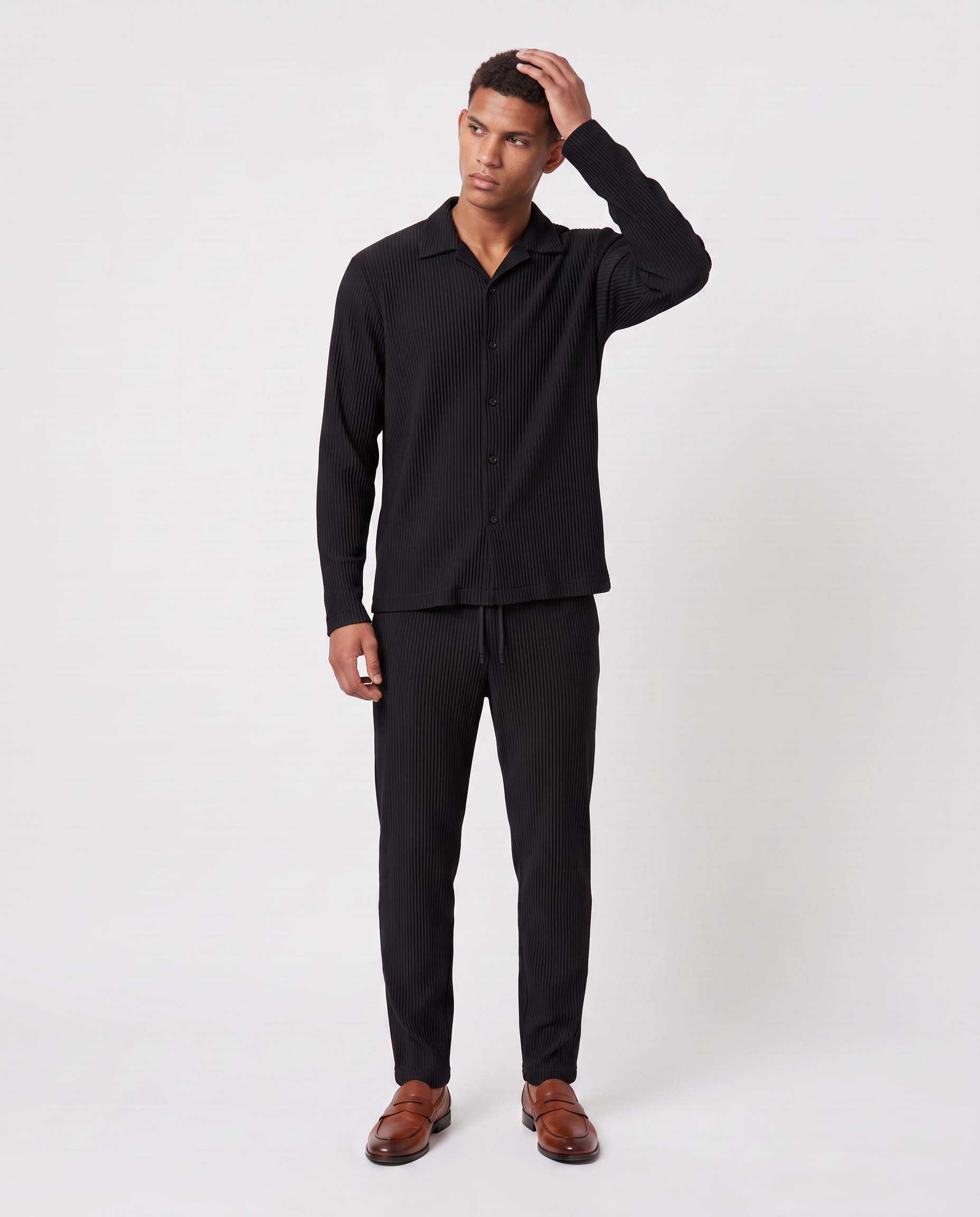 Virelle | Men's Pleated Set Shirt and Pants