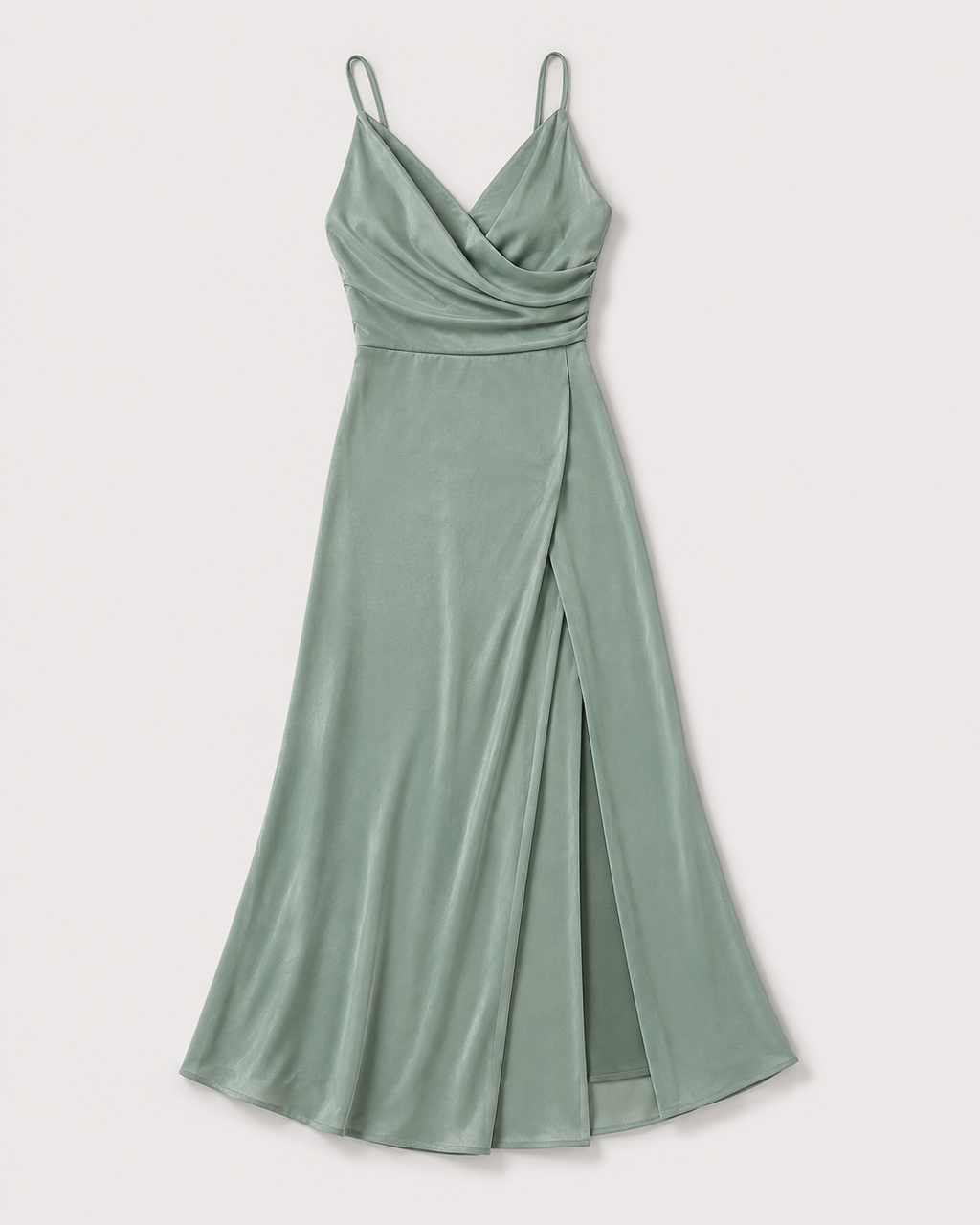 Virelle | Long Satin Dress with Fitted Cut