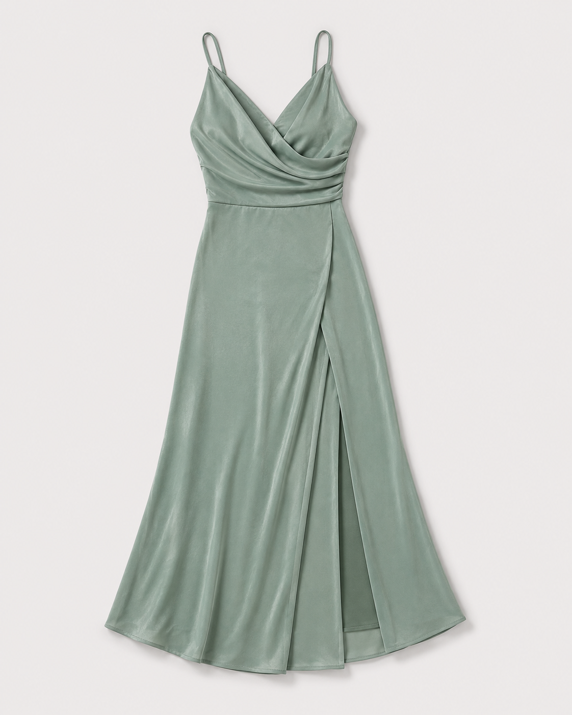 Virelle | Long Satin Dress with Fitted Cut