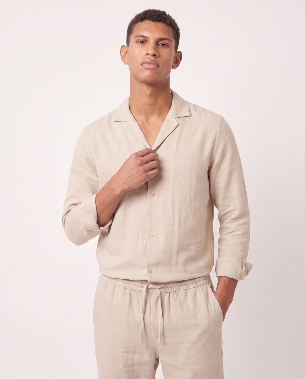Virelle | Beige Linen Set for Men