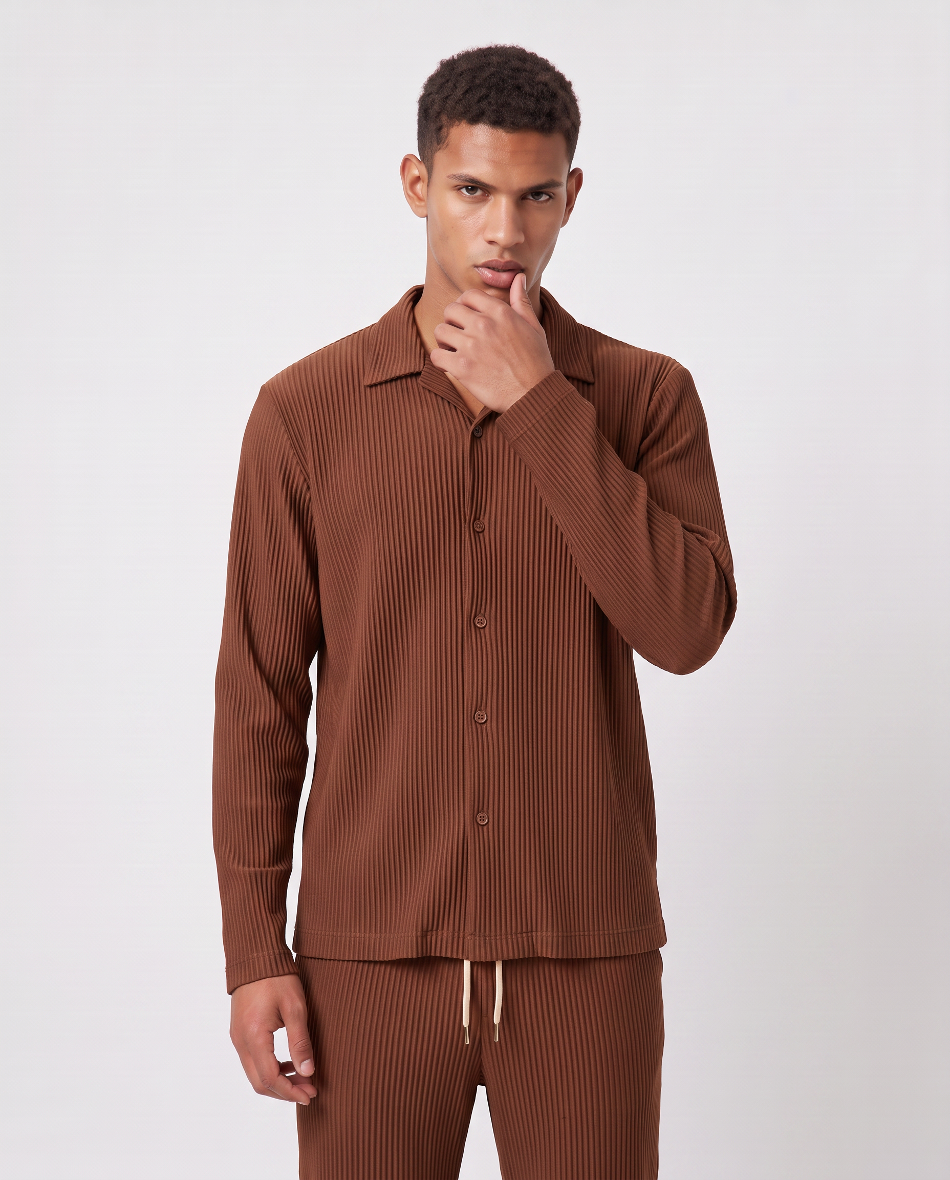 Virelle | Men's Pleated Set Shirt and Pants