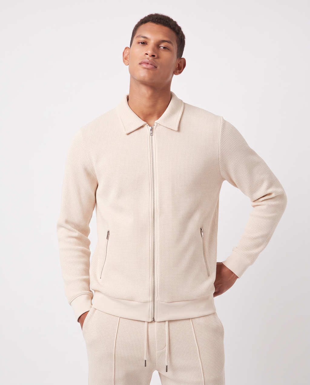 Virelle | Men's Zipped Ribbed Knit Set