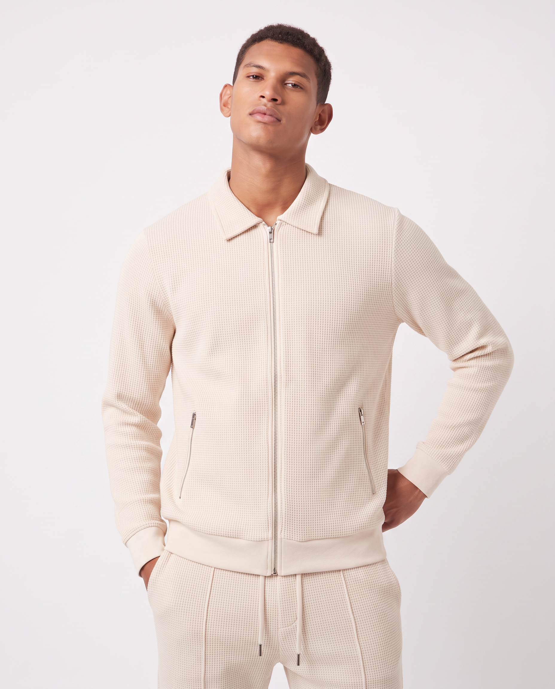 Virelle | Men's Zipped Ribbed Knit Set