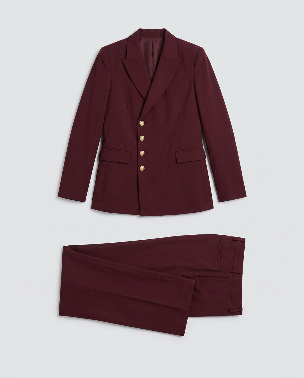 Virelle | Men's 2-Piece Bordeaux Crossed Suit