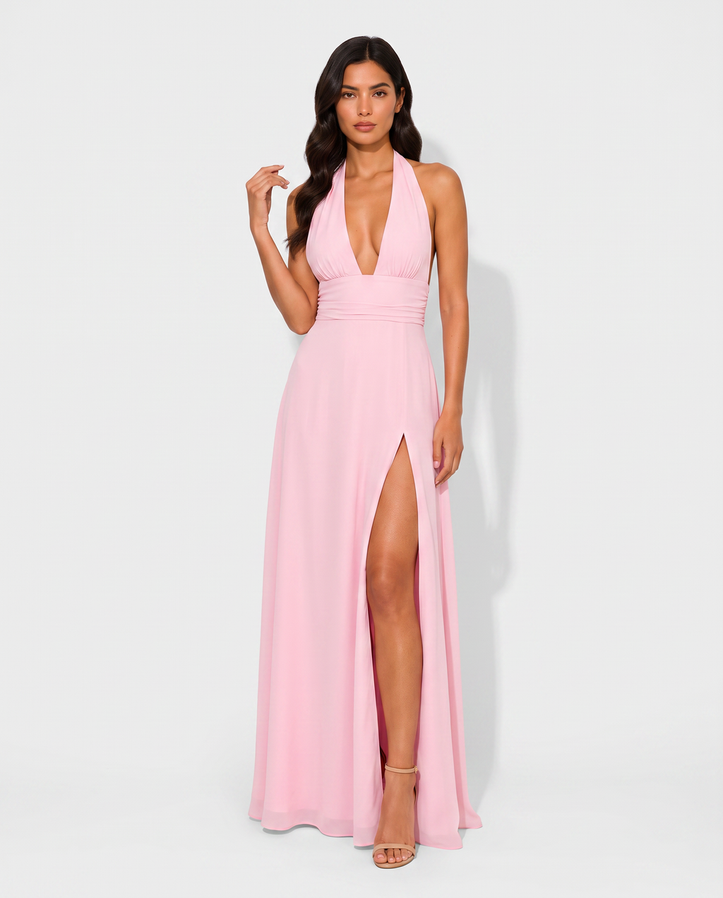 Virelle | Women's Elegant Satin Long Dress