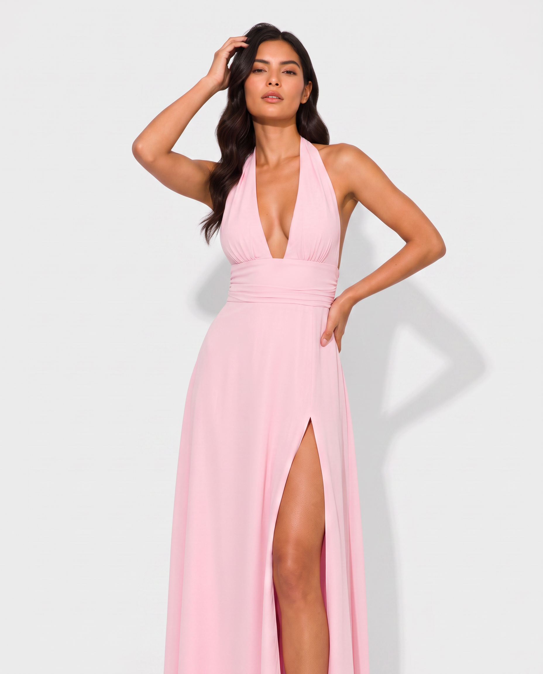 Virelle | Women's Elegant Satin Long Dress