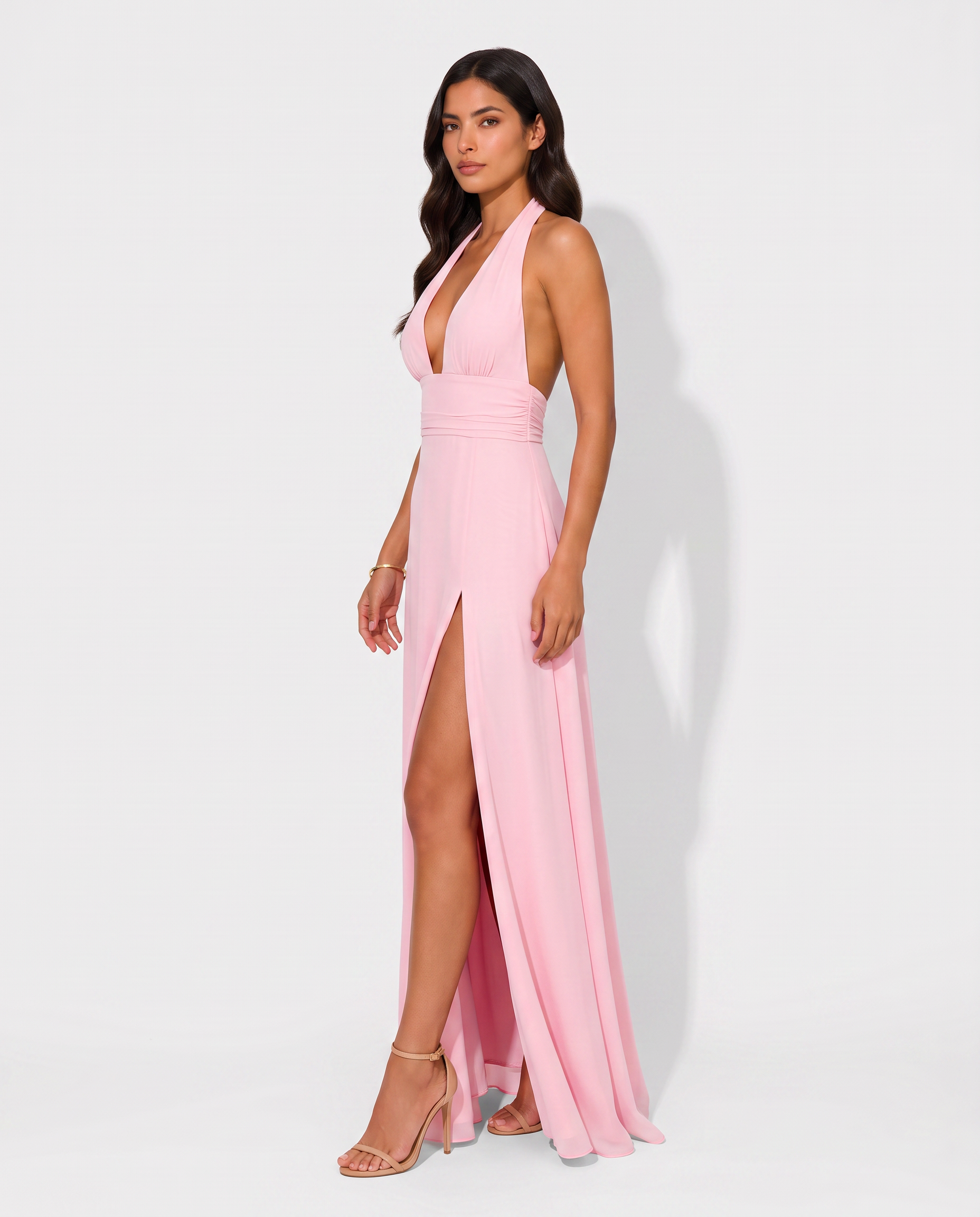 Virelle | Women's Elegant Satin Long Dress