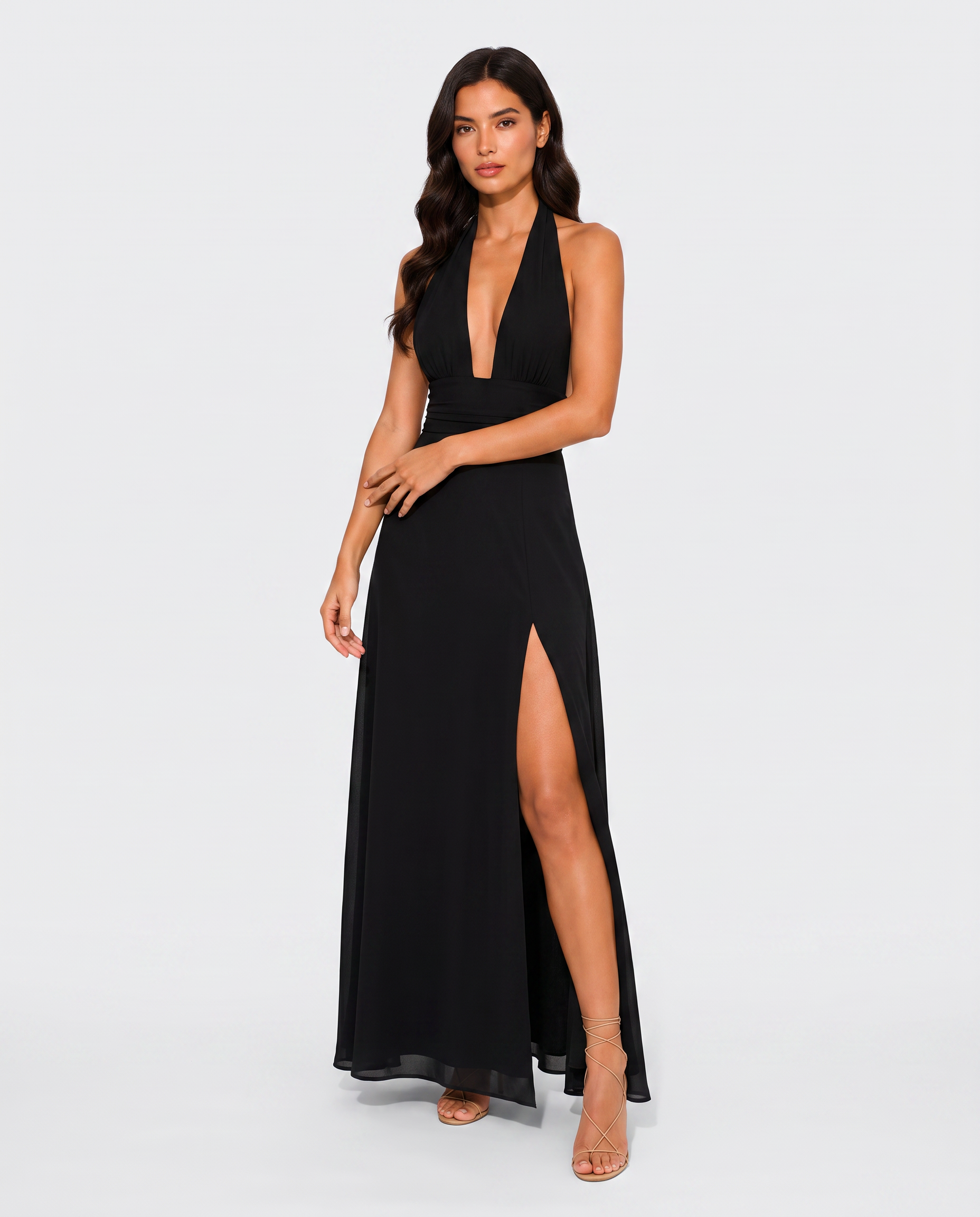 Virelle | Women's Elegant Satin Long Dress