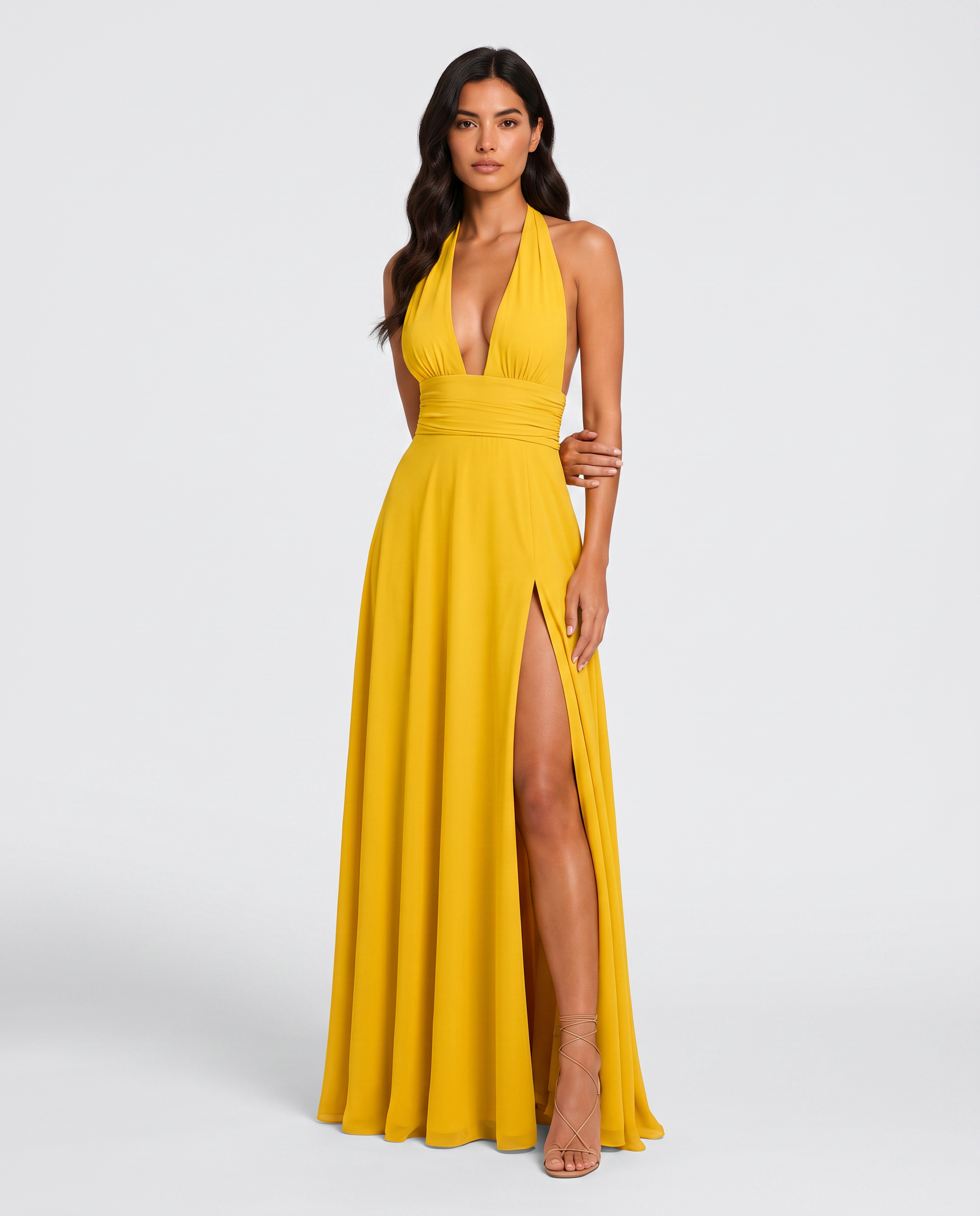 Virelle | Women's Elegant Satin Long Dress