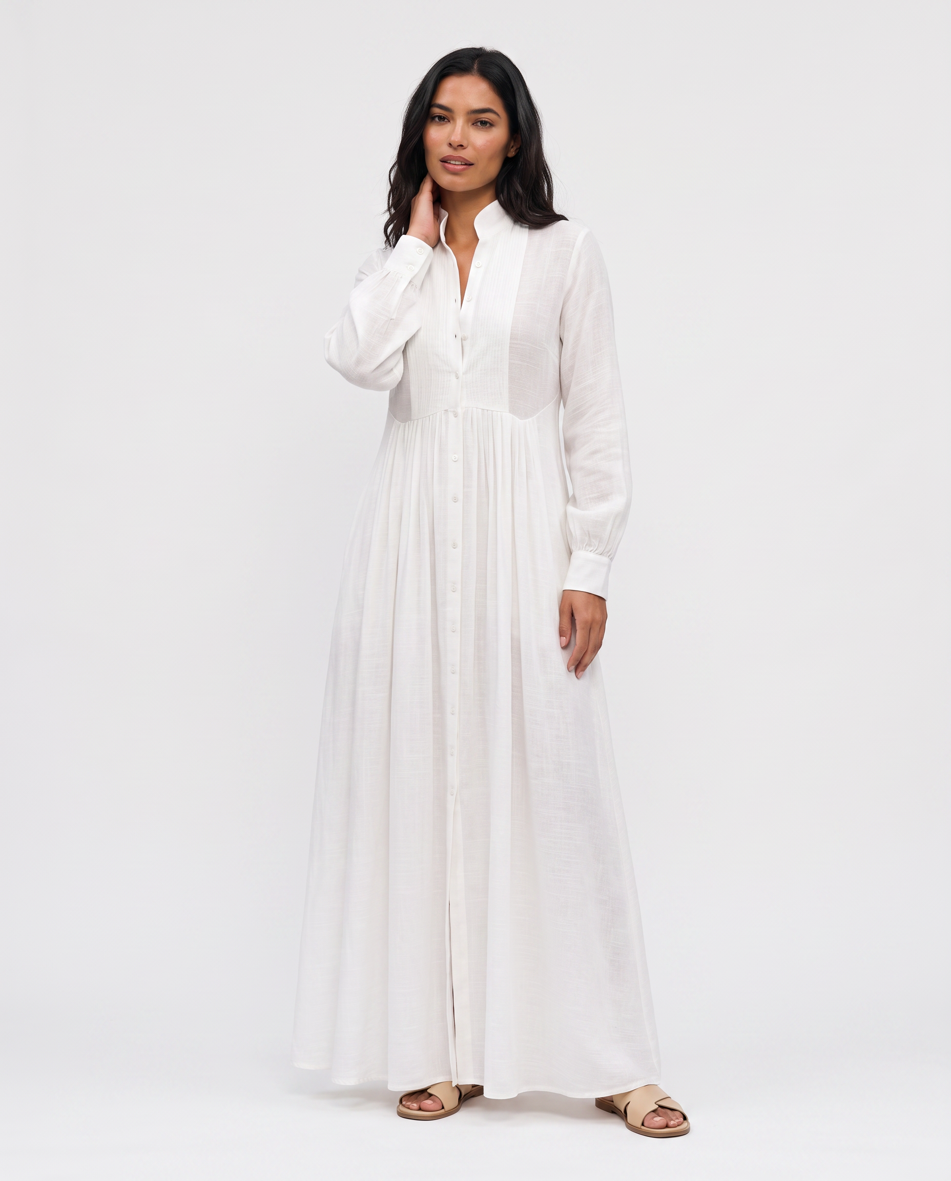Virelle | Long Fluid Shirt Dress