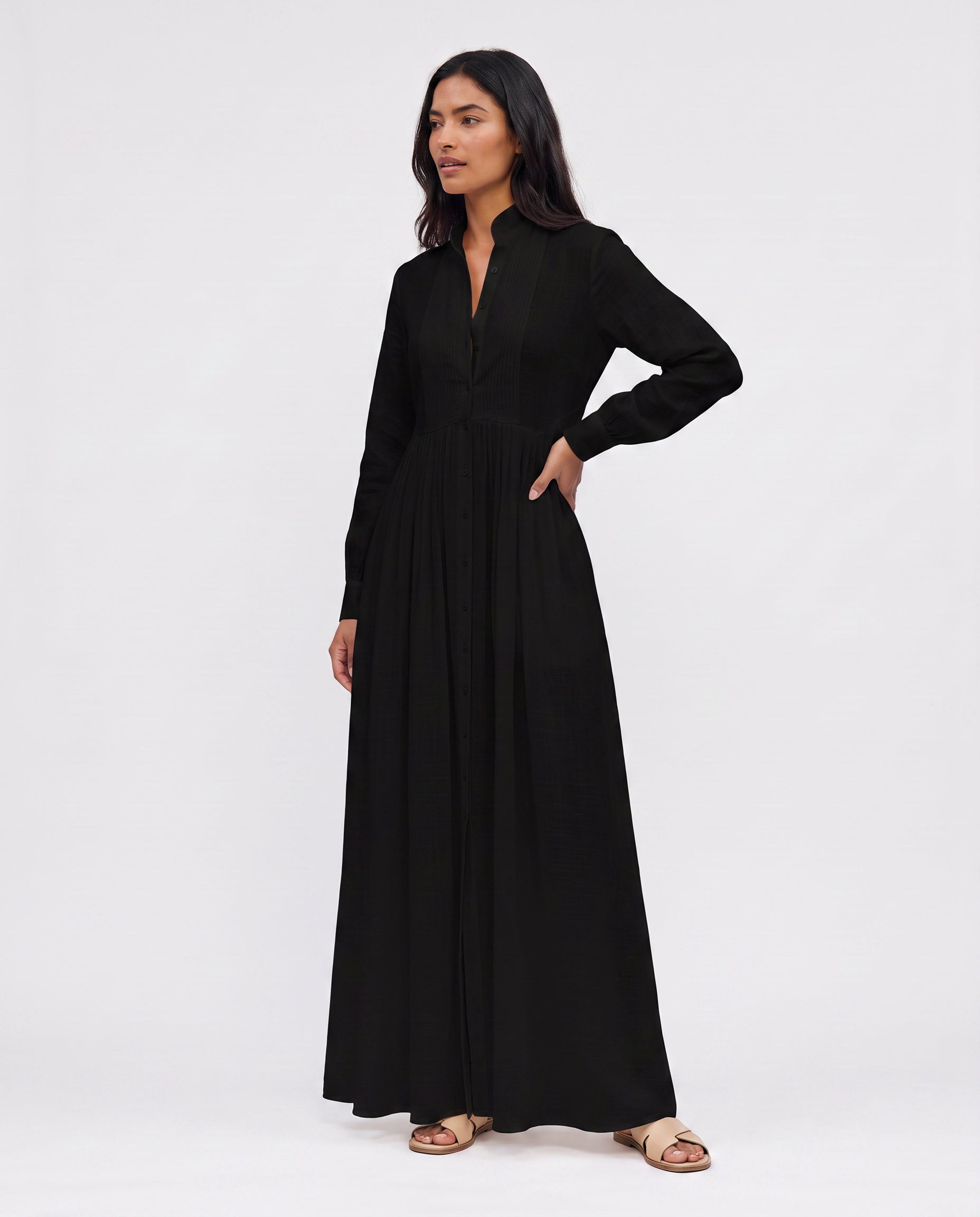 Virelle | Long Fluid Shirt Dress