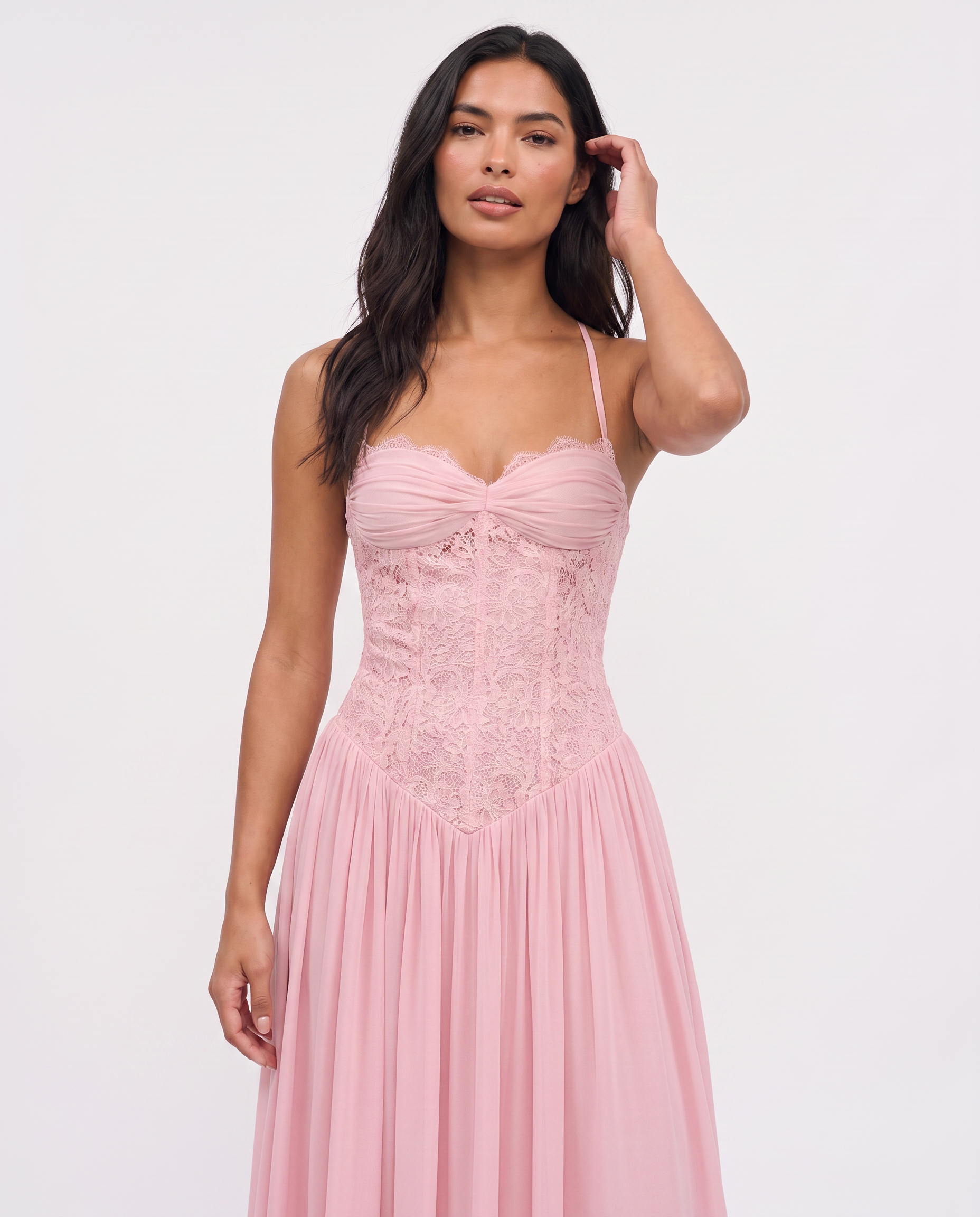 Virelle | Lace Corset Maxi Dress
