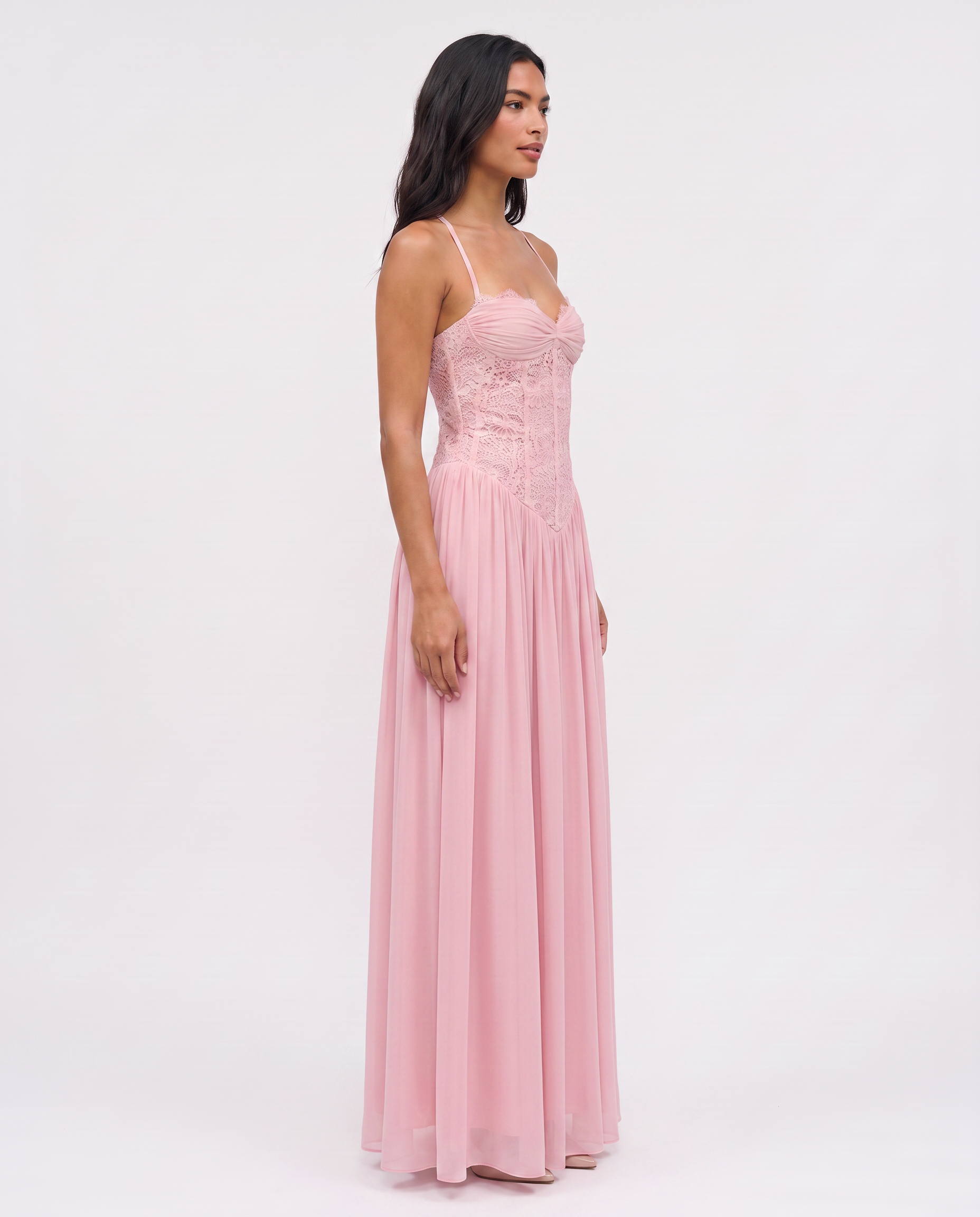 Virelle | Lace Corset Maxi Dress