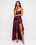 Virelle | Split Satin Maxi Dress