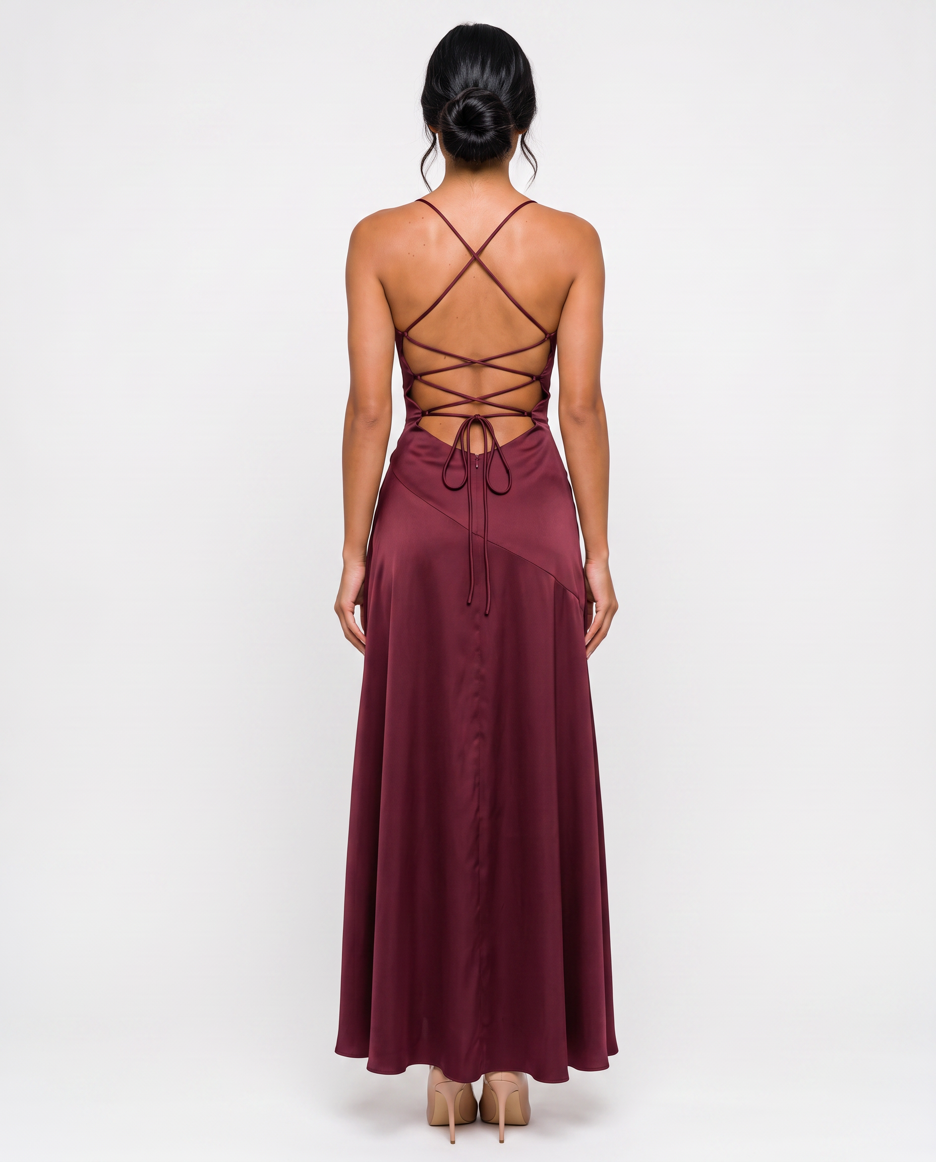 Virelle | Split Satin Maxi Dress