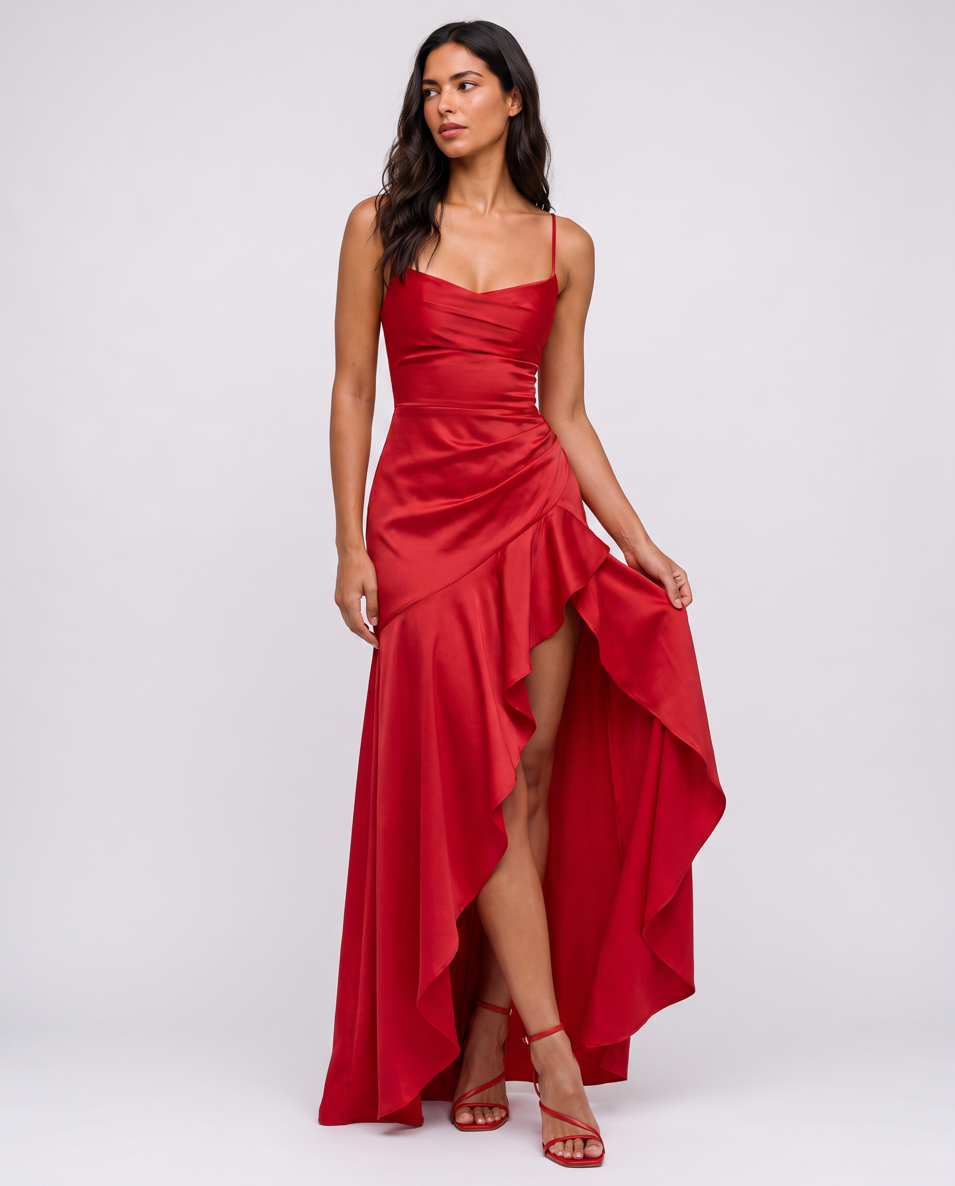 Virelle | Split Satin Maxi Dress