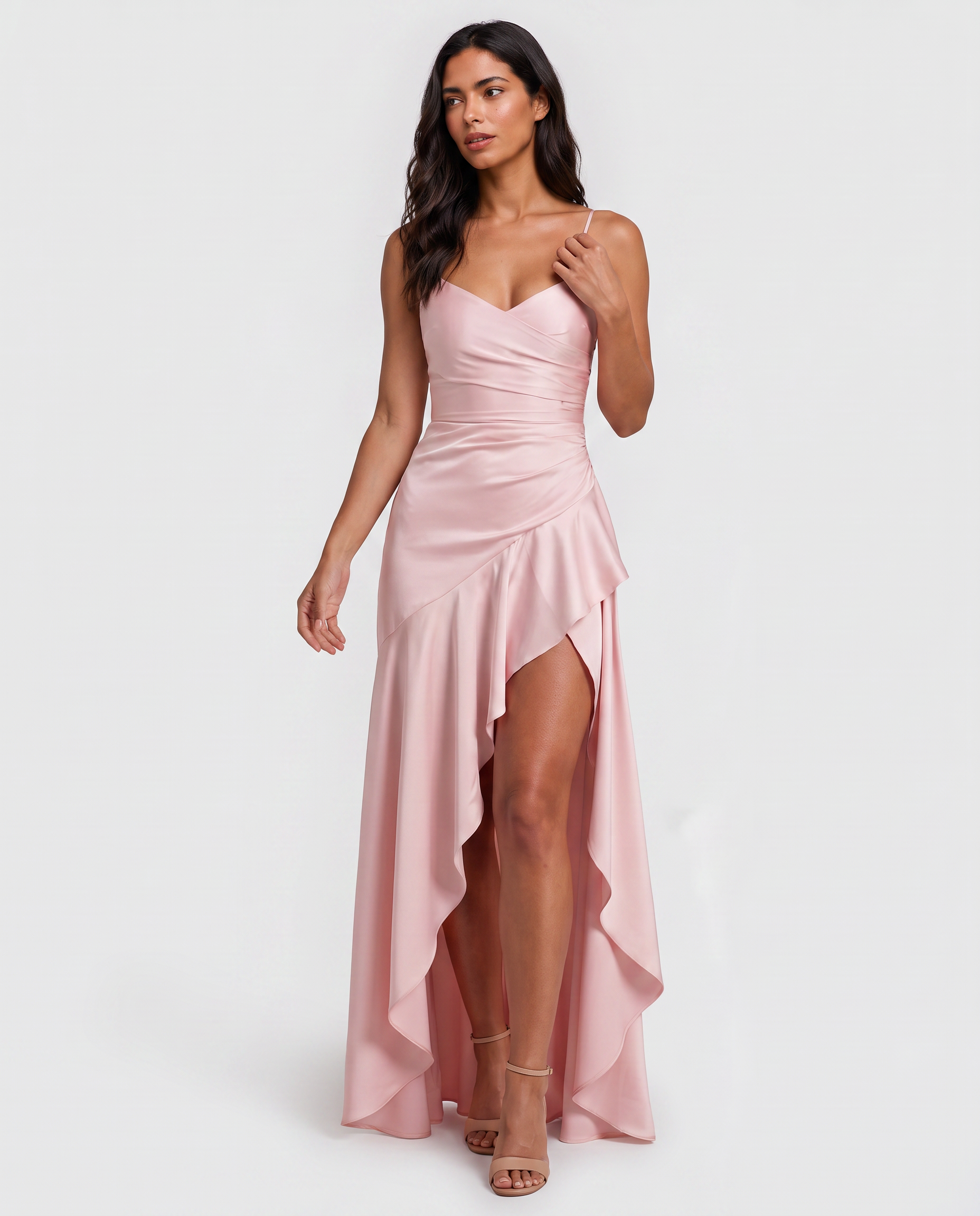Virelle | Split Satin Maxi Dress