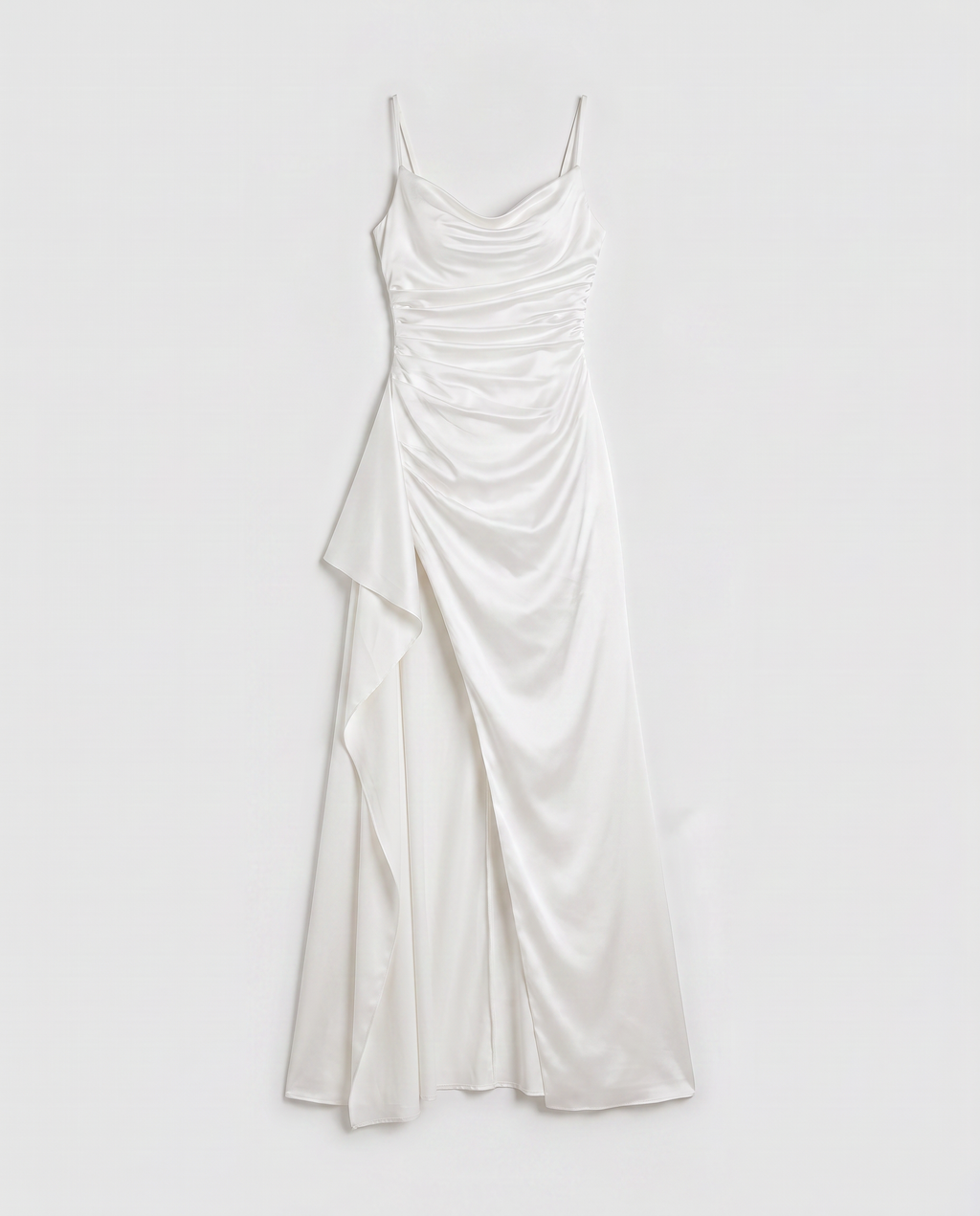 Virelle | Draped High-Slit Maxi Dress