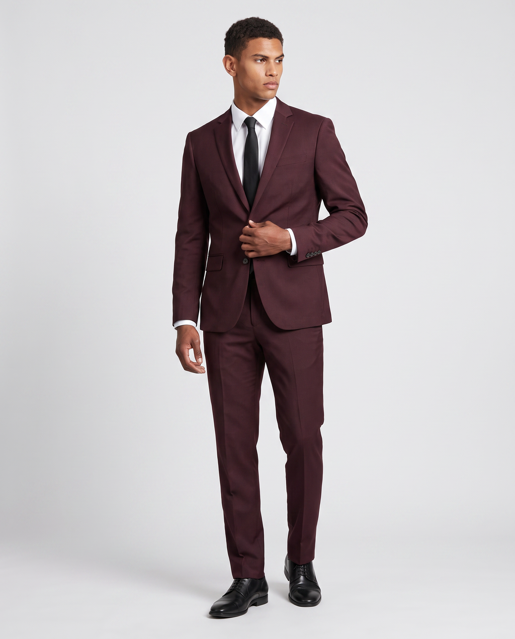 Virelle | Men's Business Suit Bordeaux