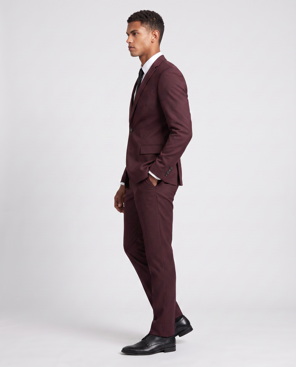 Virelle | Men's Business Suit Bordeaux
