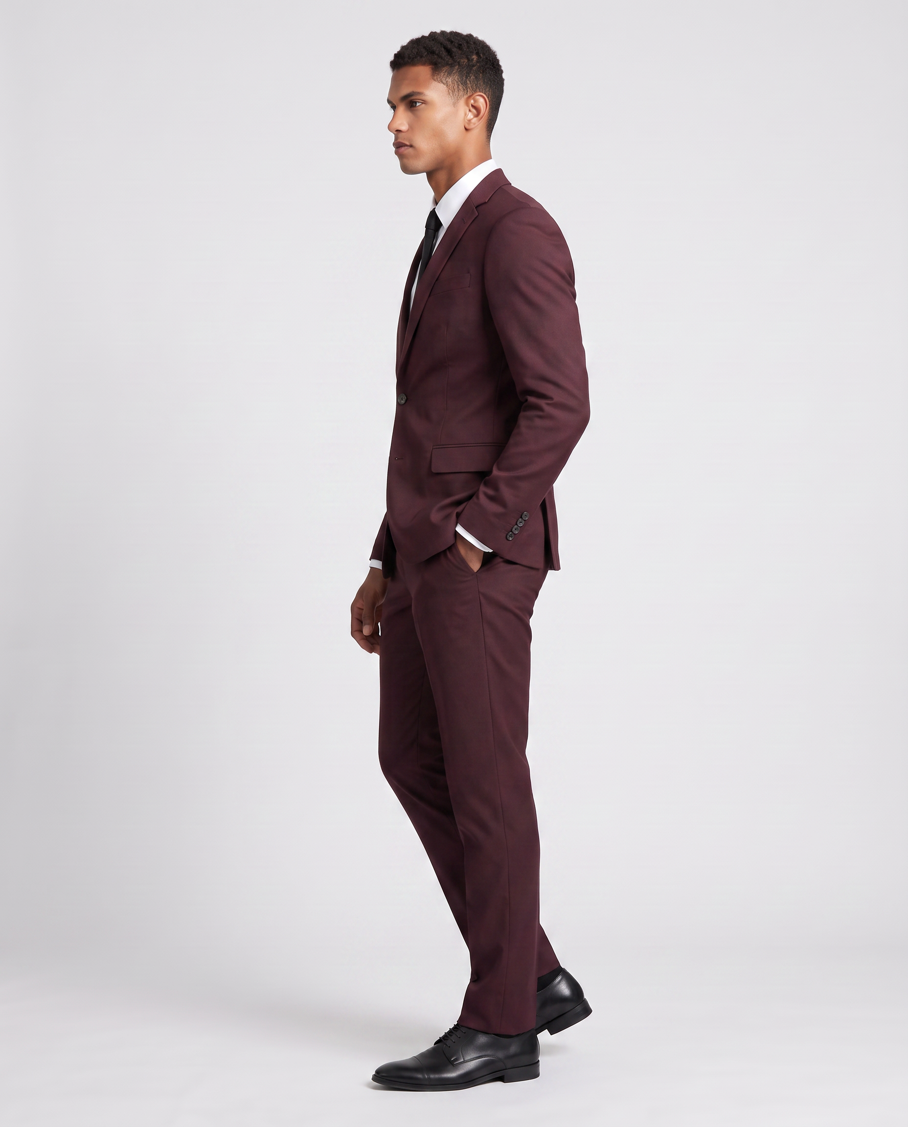 Virelle | Men's Business Suit Bordeaux