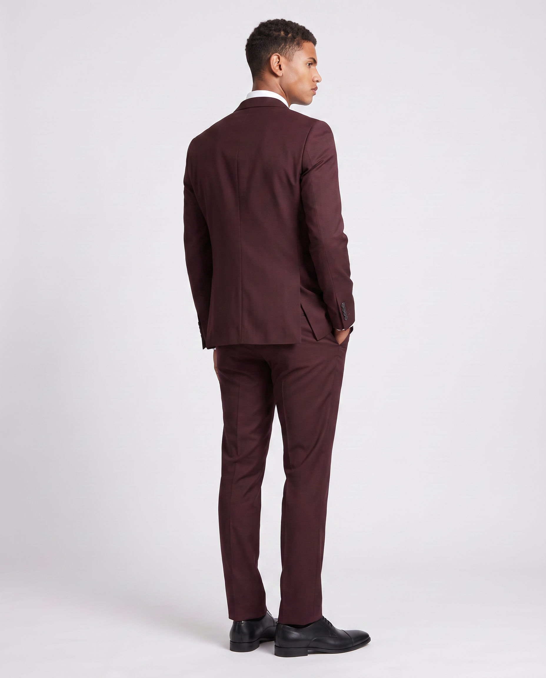 Virelle | Men's Business Suit Bordeaux