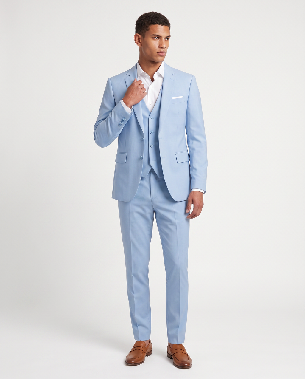 Virelle | Men's 3-Piece Light Blue Suit