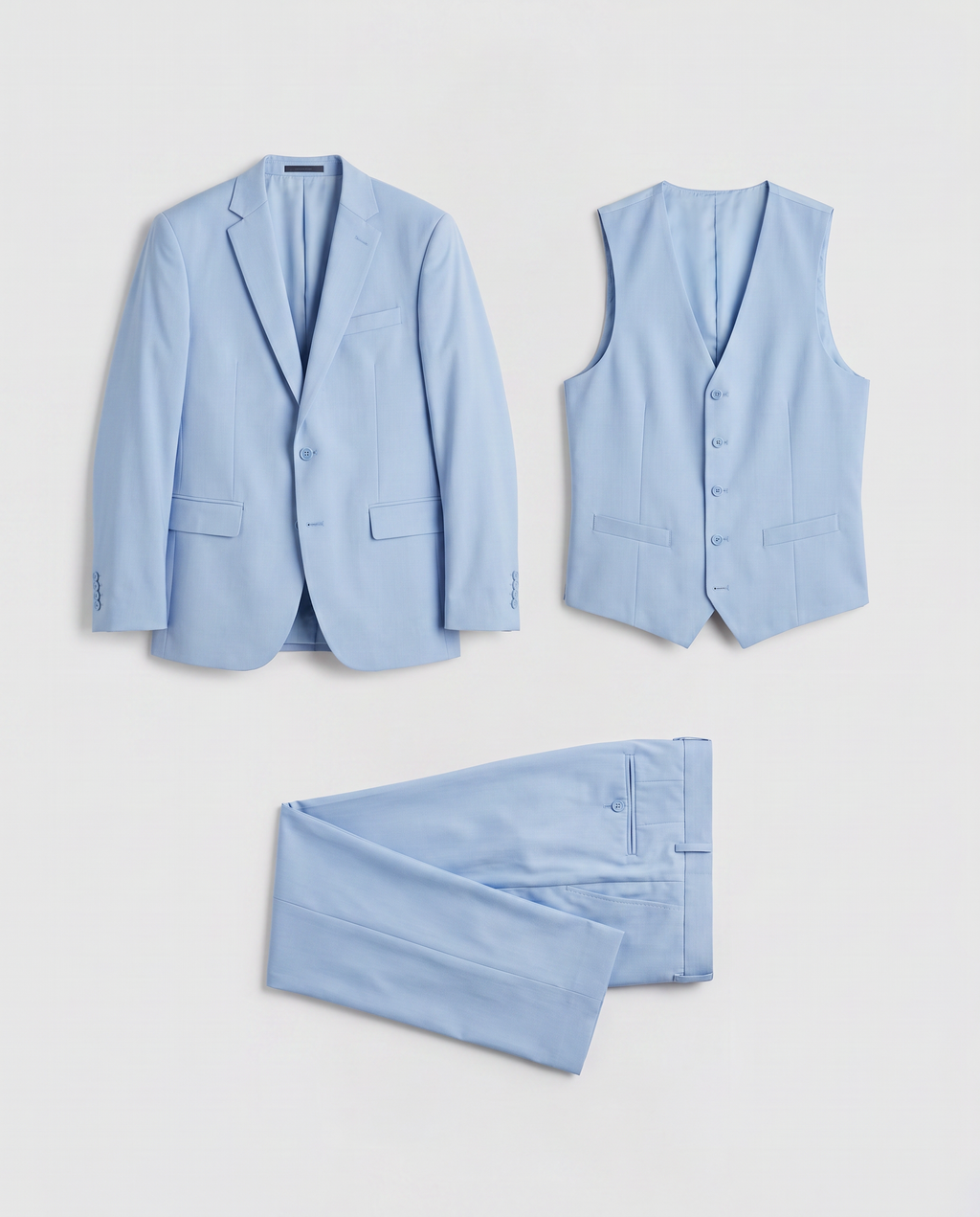 Virelle | Men's 3-Piece Light Blue Suit