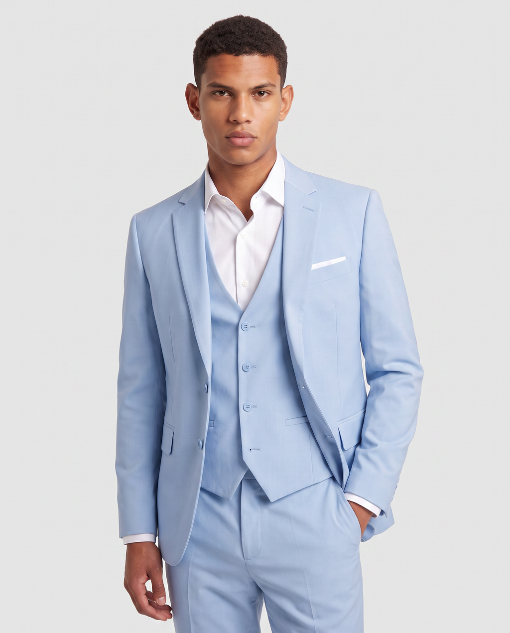 Virelle | Men's 3-Piece Light Blue Suit