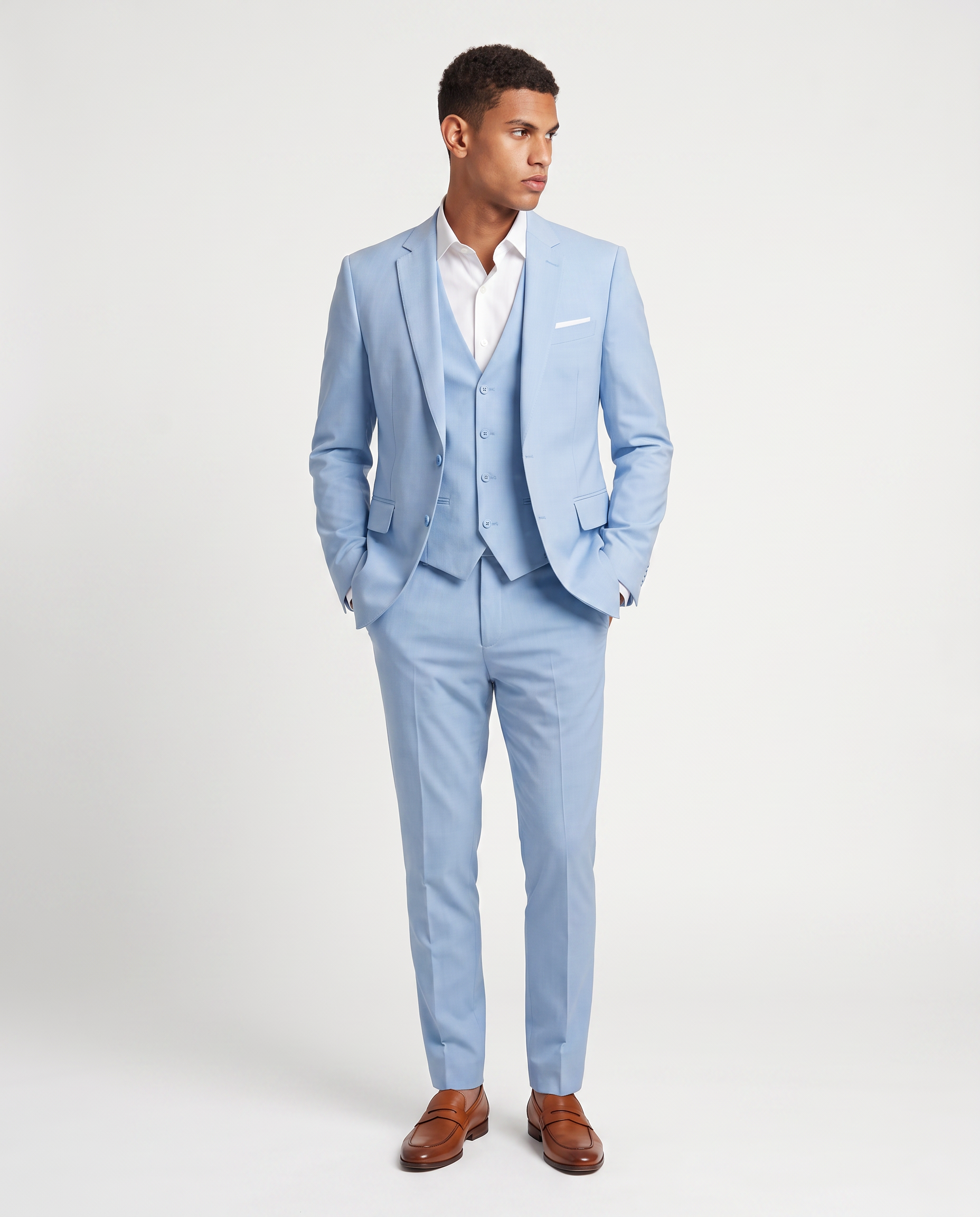Virelle | Men's 3-Piece Light Blue Suit