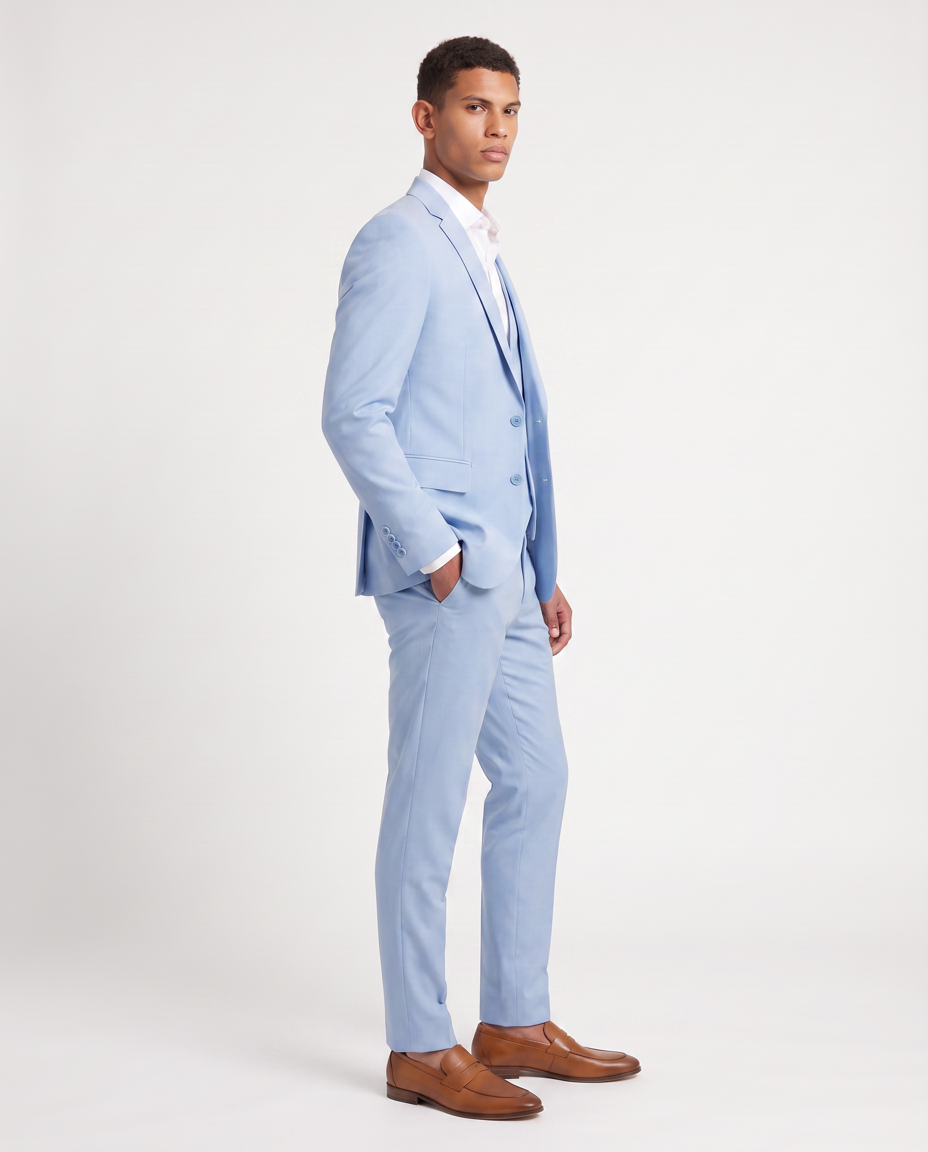 Virelle | Men's 3-Piece Light Blue Suit