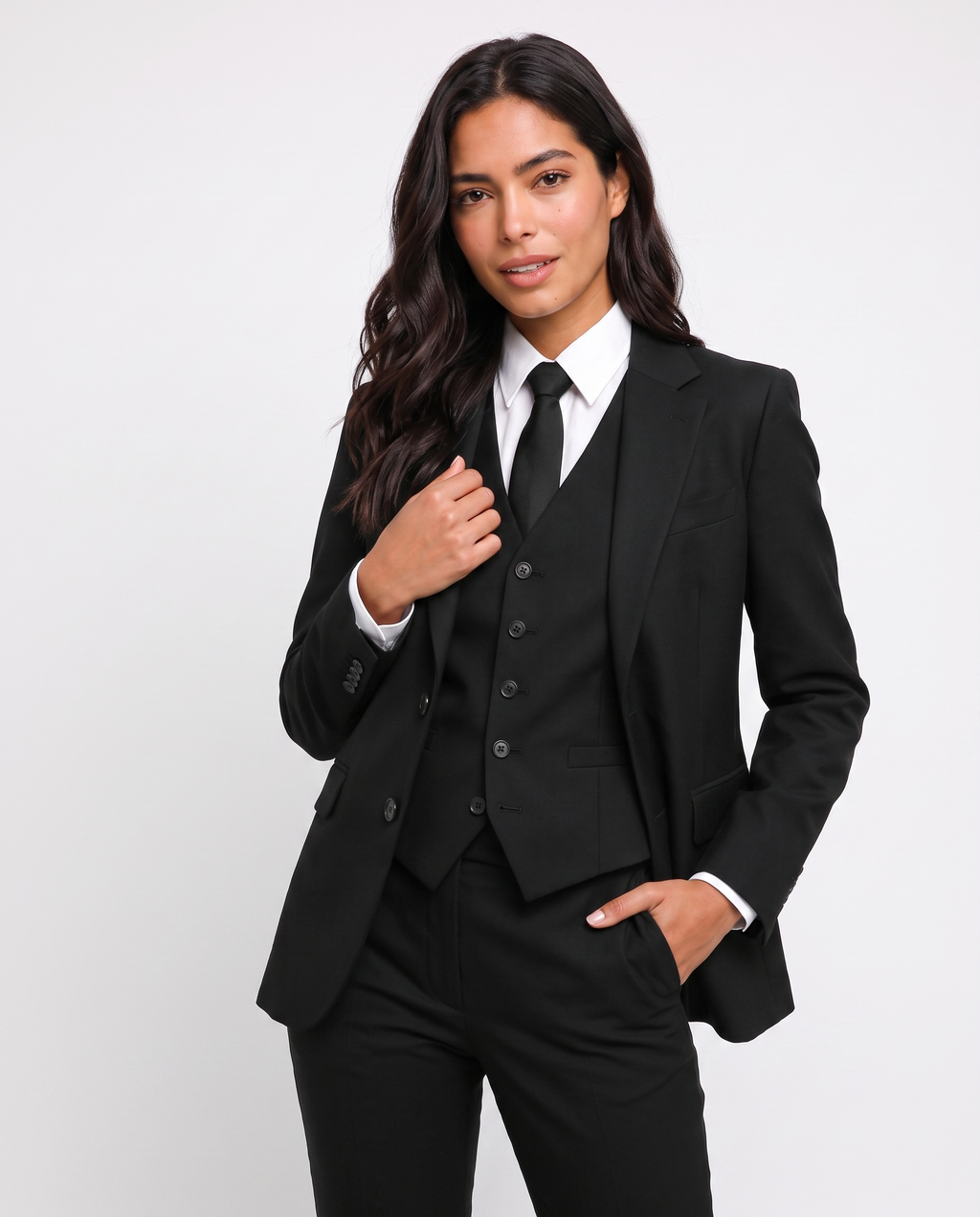 Virelle | Women's 3-Piece Black Tuxedo Suit