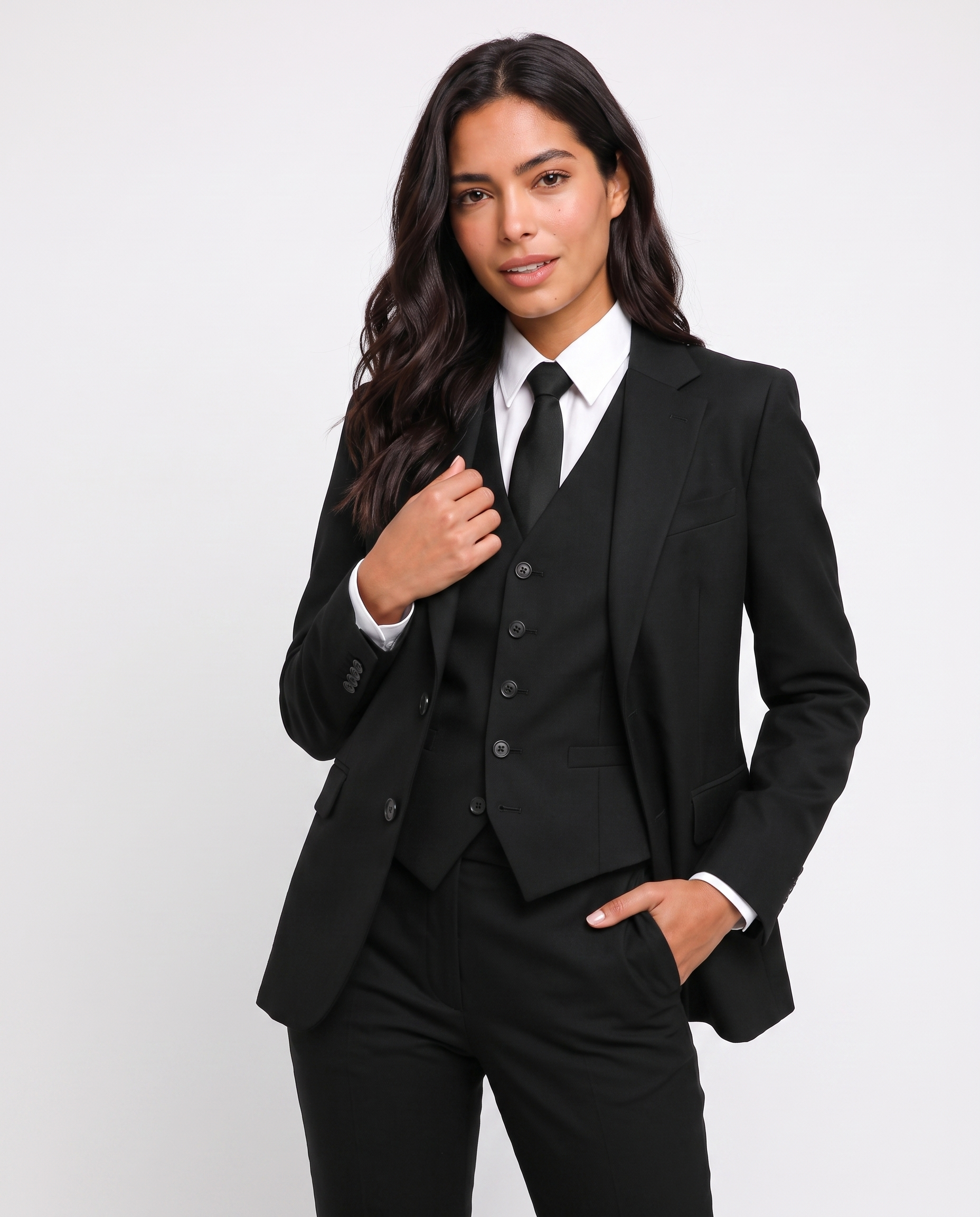 Virelle | Women's 3-Piece Black Tuxedo Suit