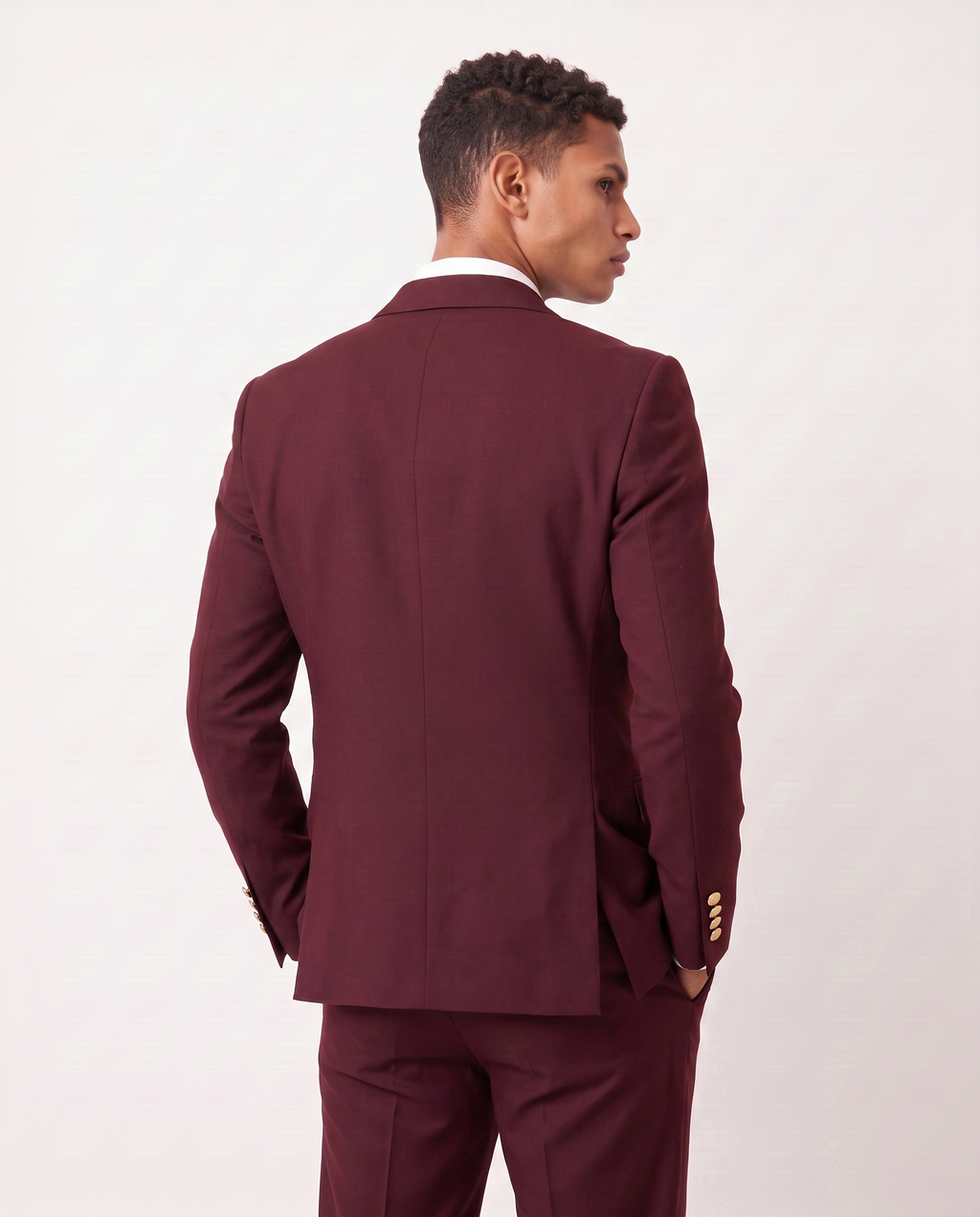 Virelle | Men's 2-Piece Bordeaux Crossed Suit