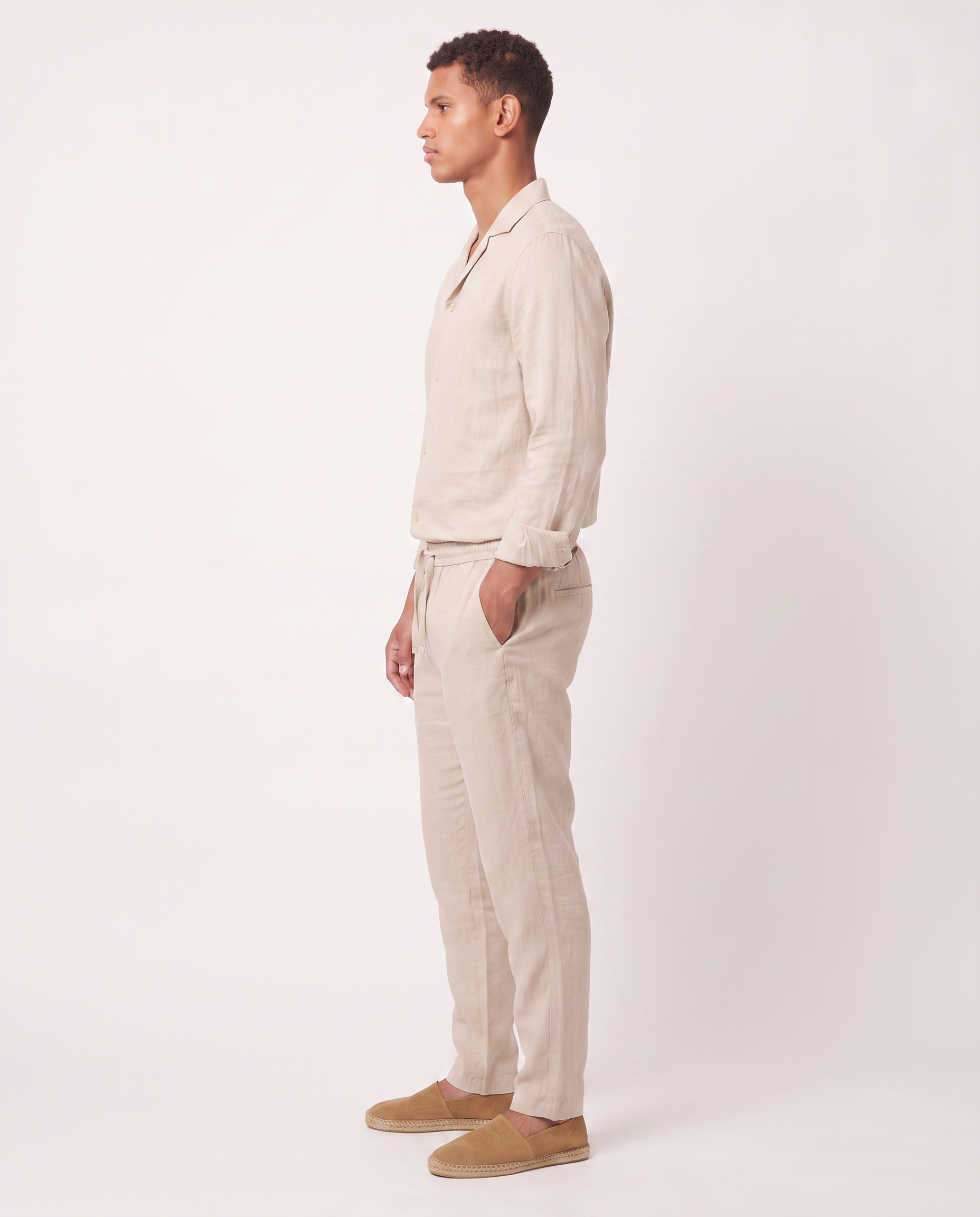 Virelle | Beige Linen Set for Men