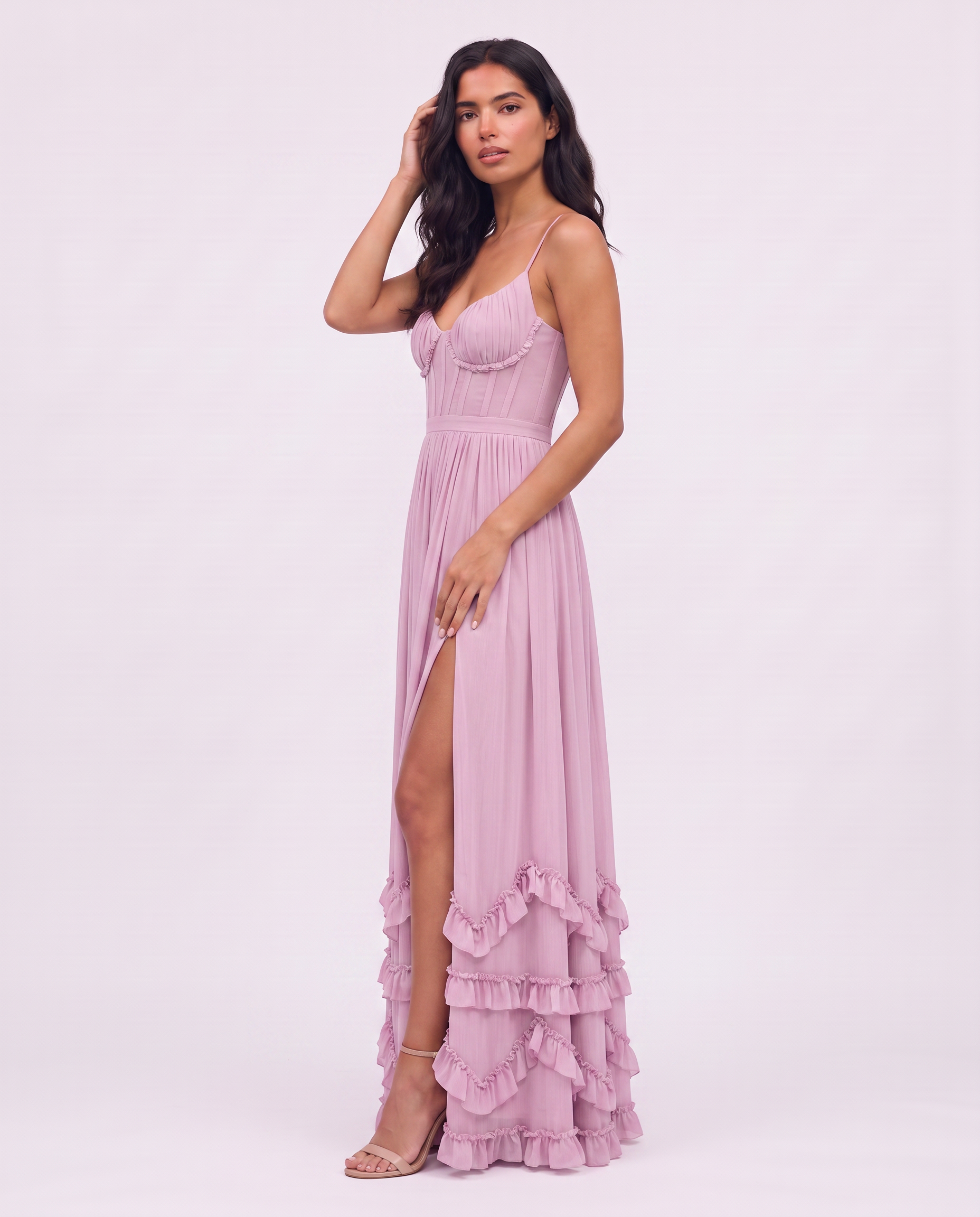 Virelle | Maxi Floral Ruffle Dress