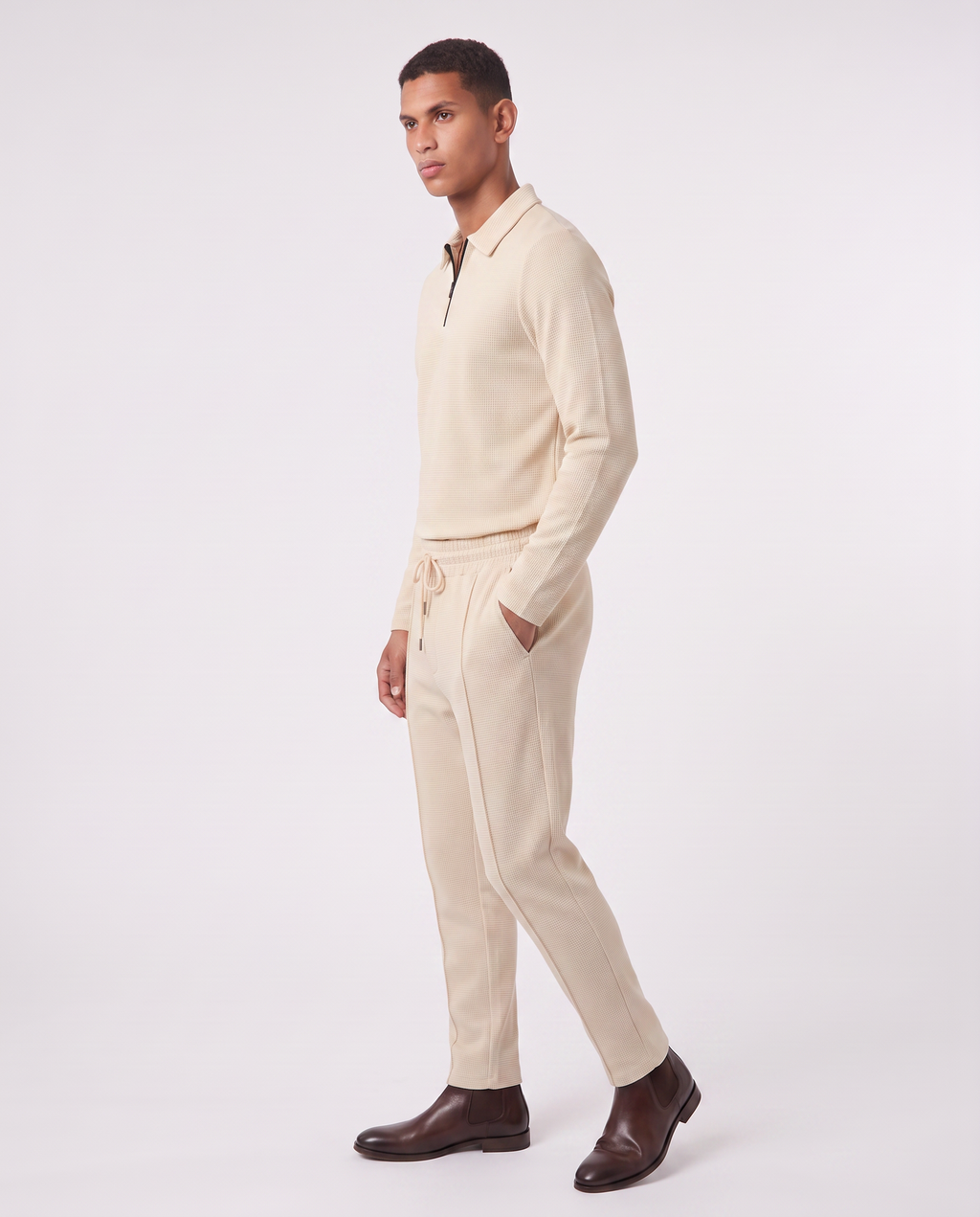 Virelle | Men's Waffle Demi-Zip Set