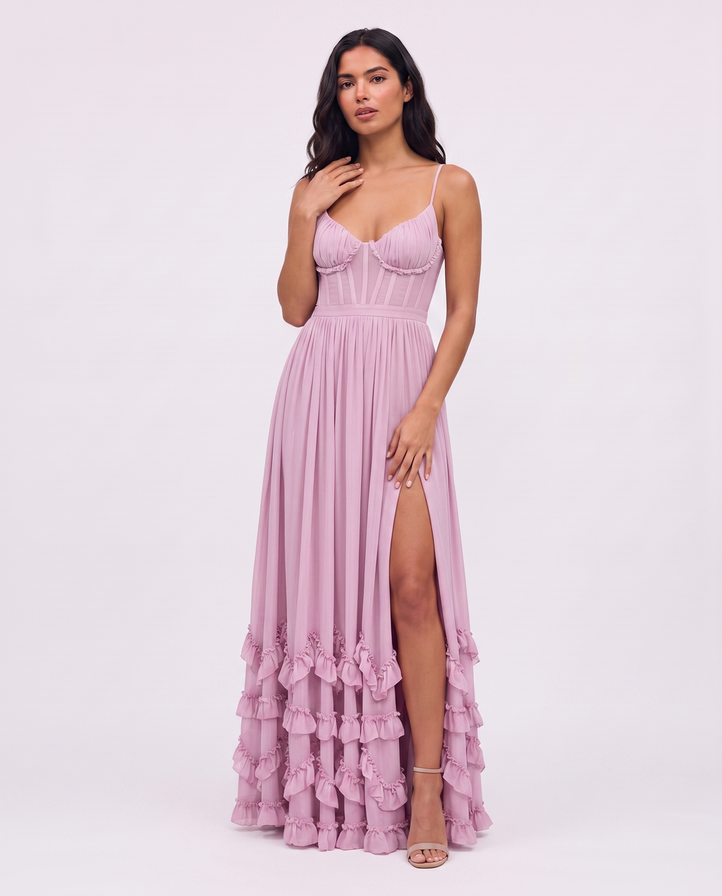 Virelle | Maxi Floral Ruffle Dress