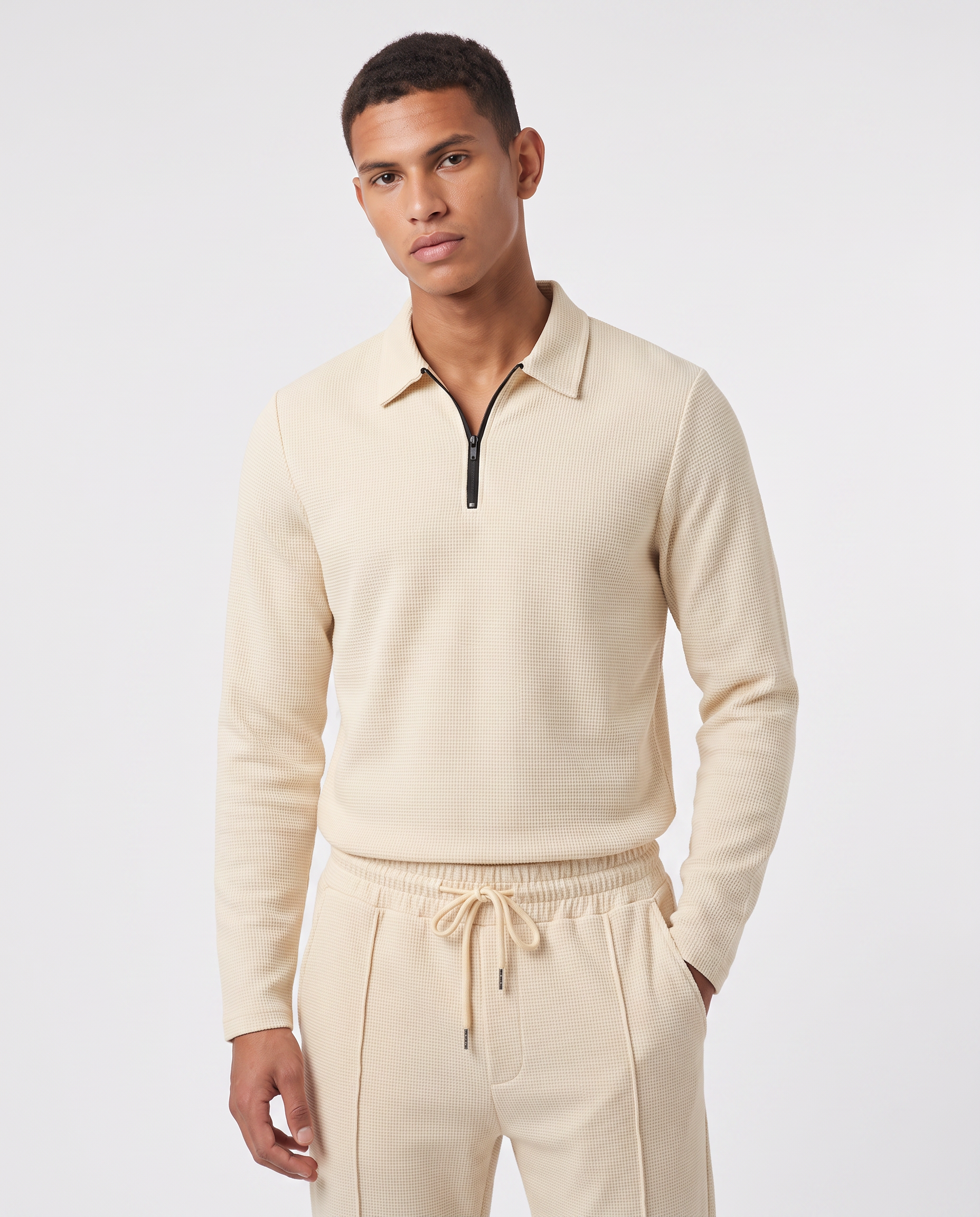 Virelle | Men's Waffle Demi-Zip Set