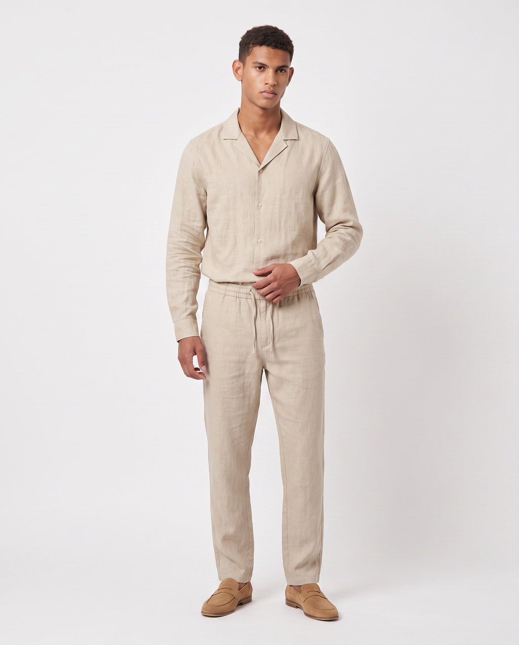 Virelle | Beige Linen Set for Men
