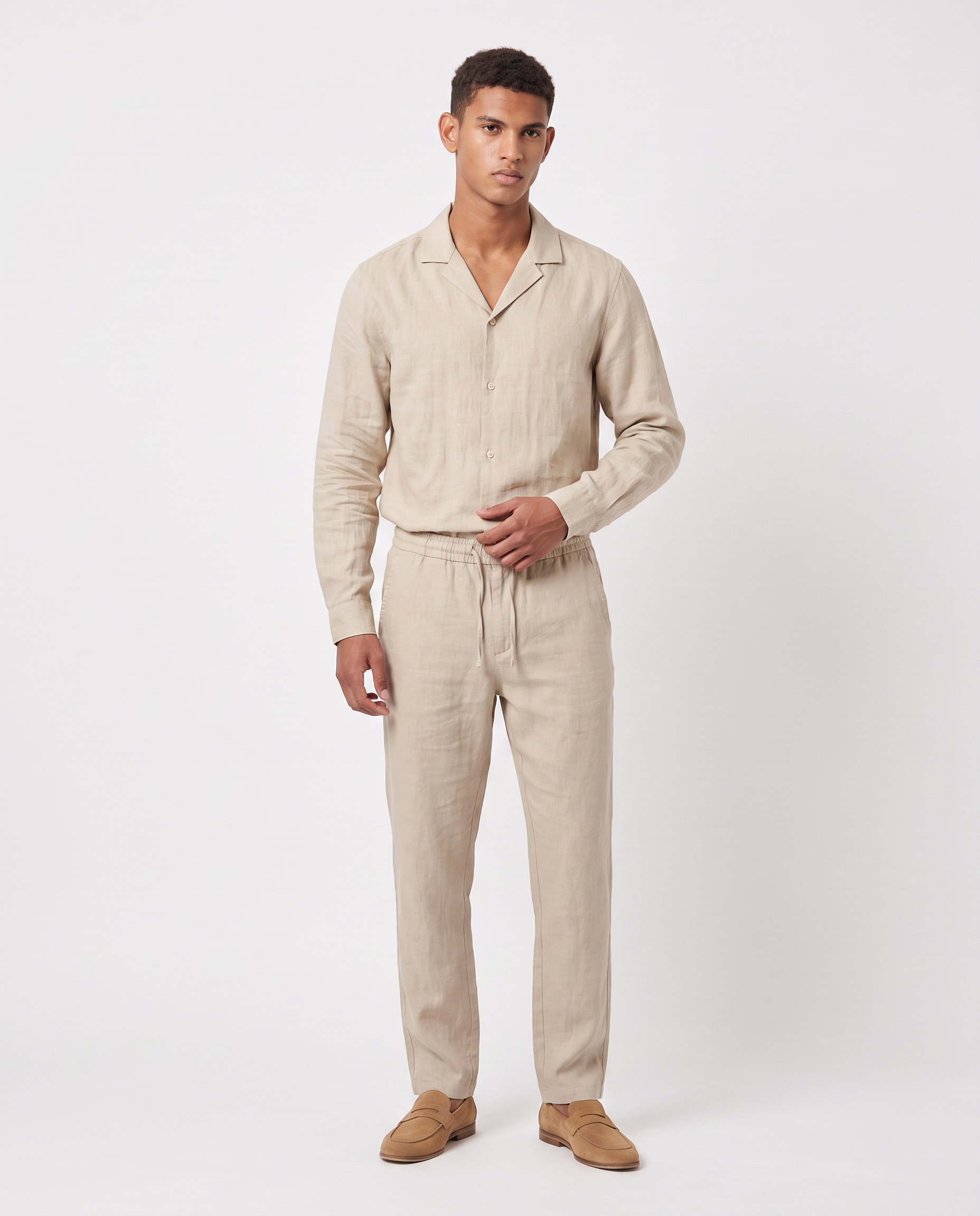 Virelle | Beige Linen Set for Men