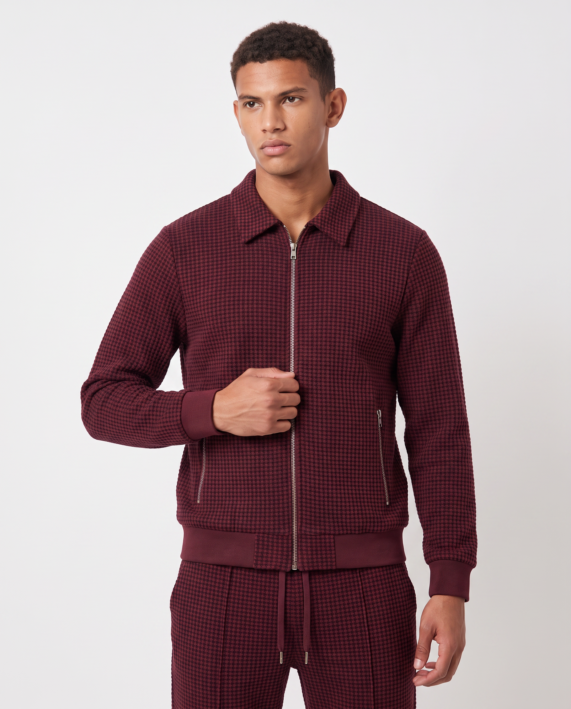 Virelle | Textured Zip-Up Men's Set