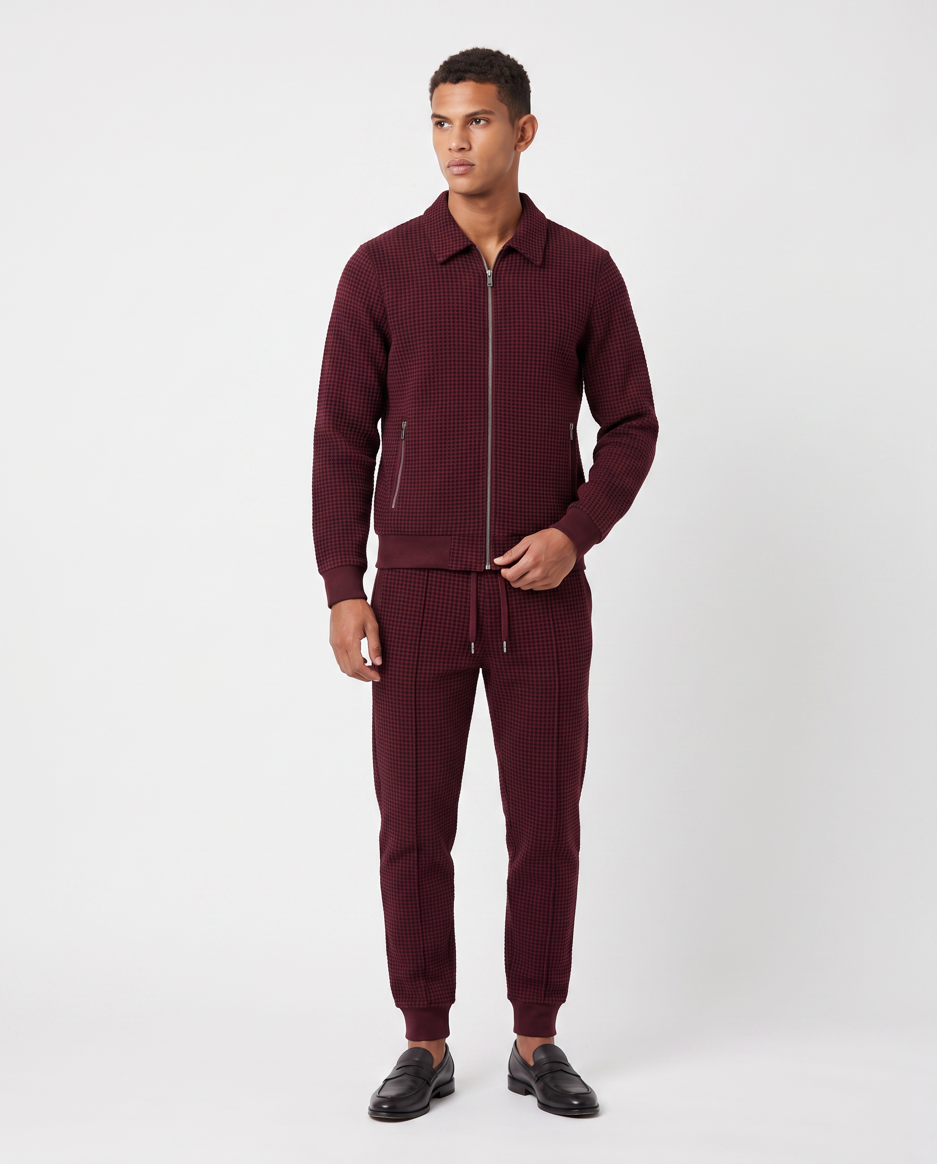 Virelle | Textured Zip-Up Men's Set