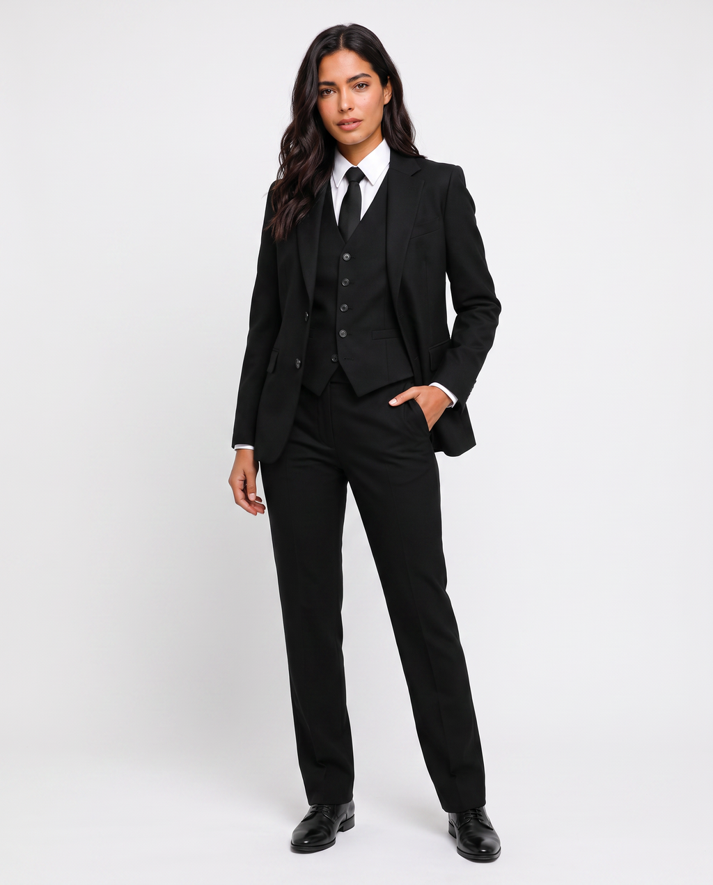 Virelle | Women's 3-Piece Black Tuxedo Suit