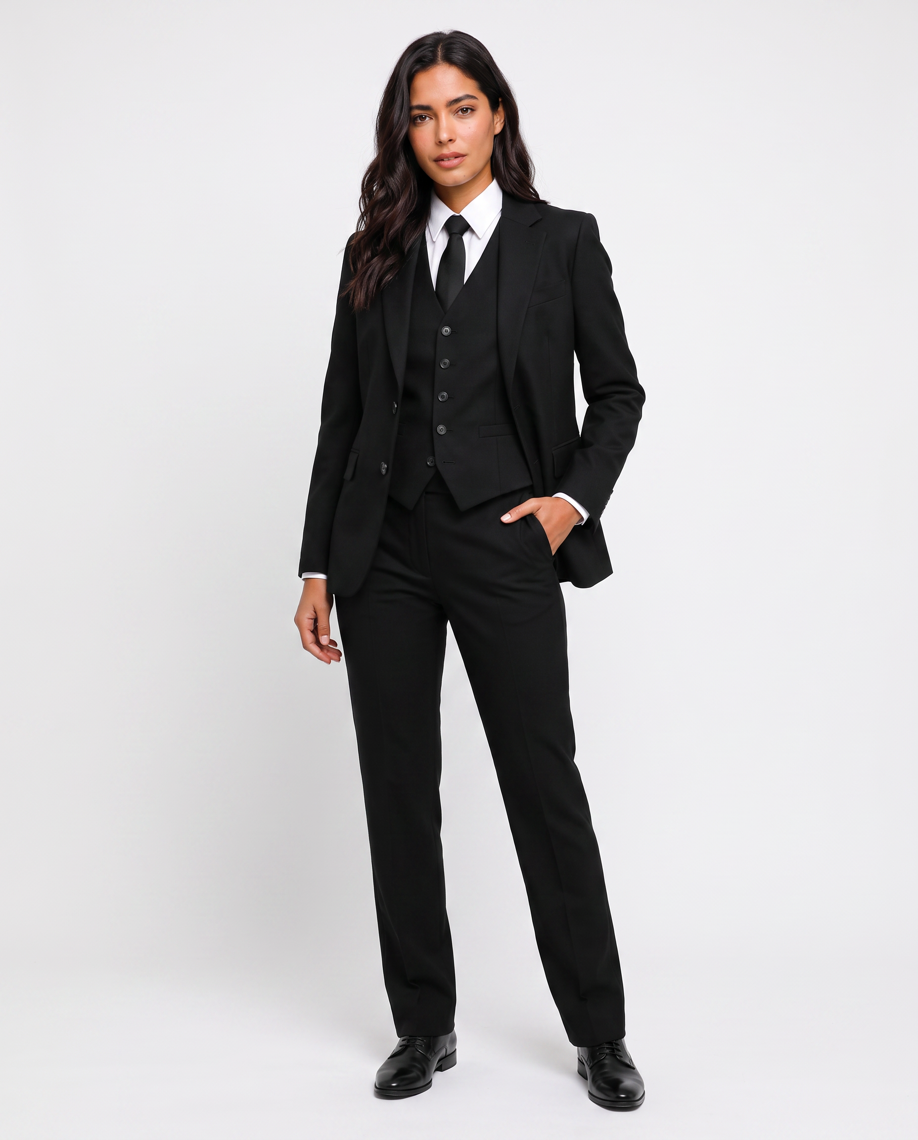 Virelle | Women's 3-Piece Black Tuxedo Suit